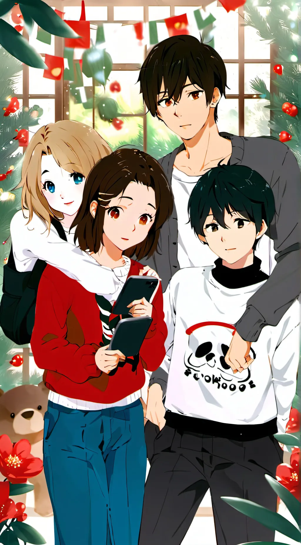 ai character: 4 friends background