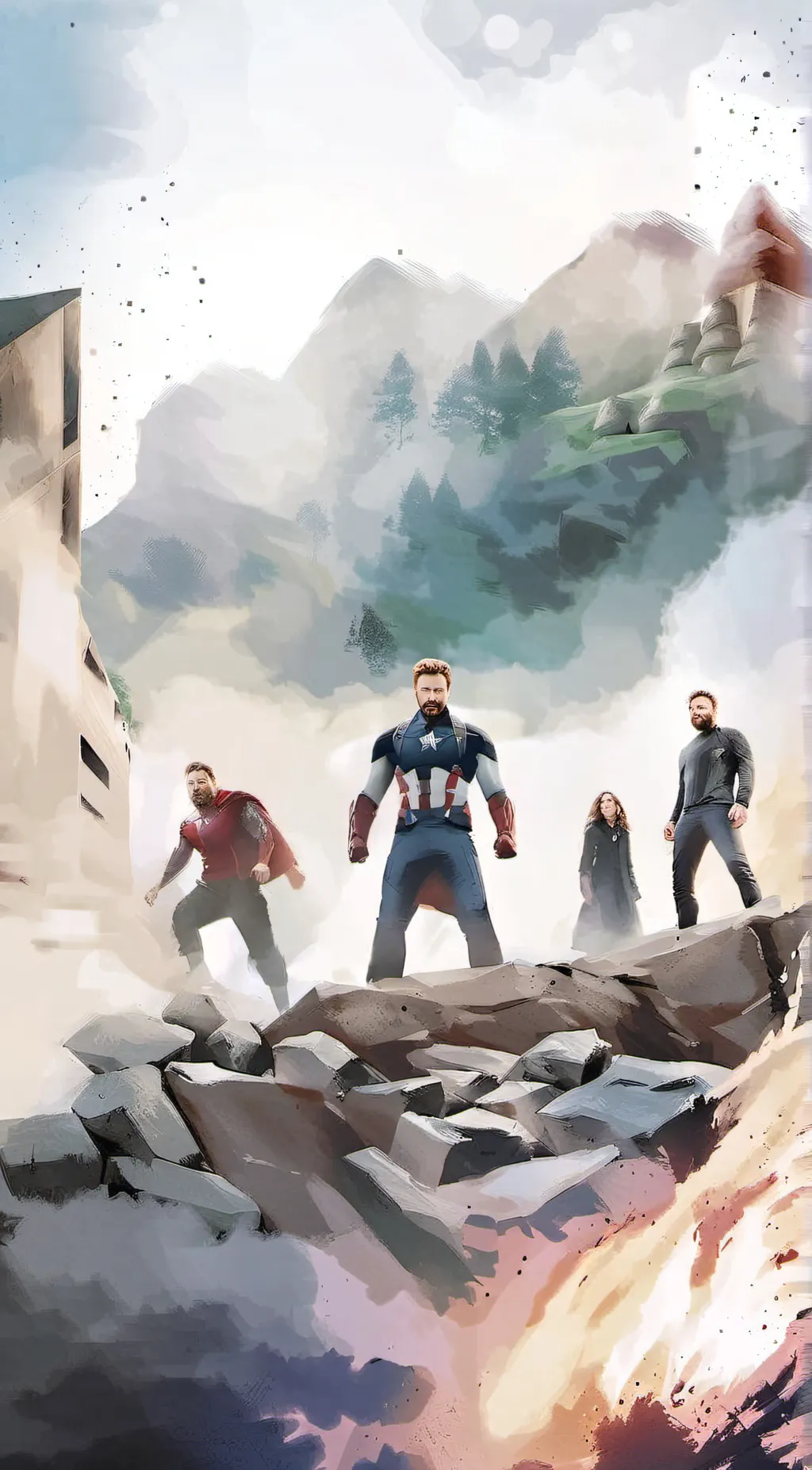 ai character: Avengers  background