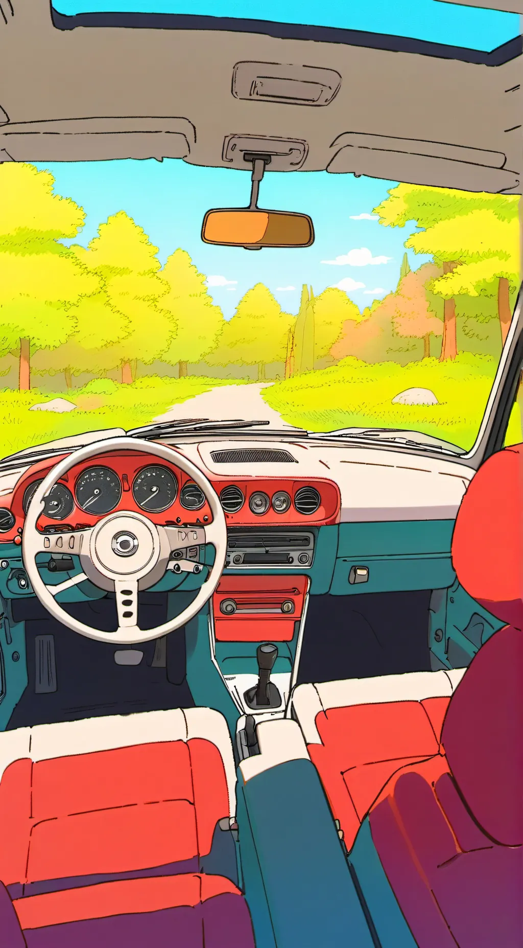 ai character: HH car ride! background