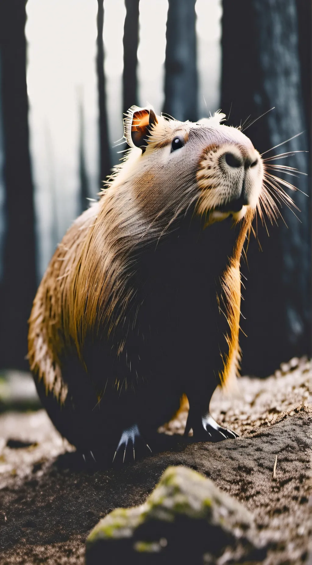 ai character: •capybara• background