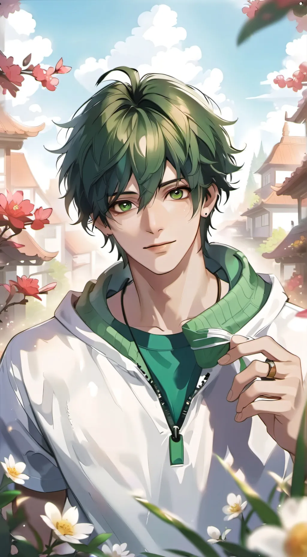 ai character: Izuku  background