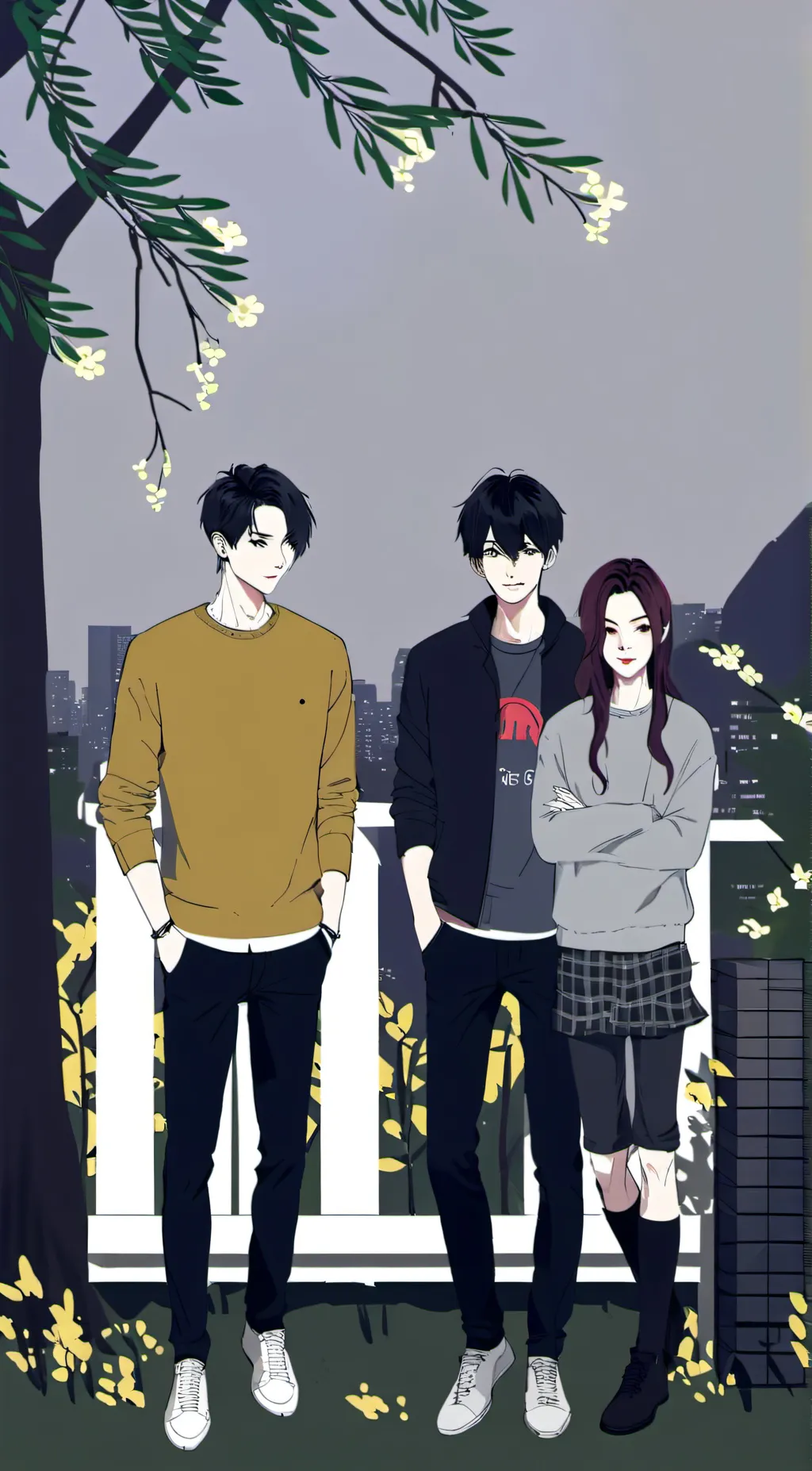 ai character: Alex Emily Alan background