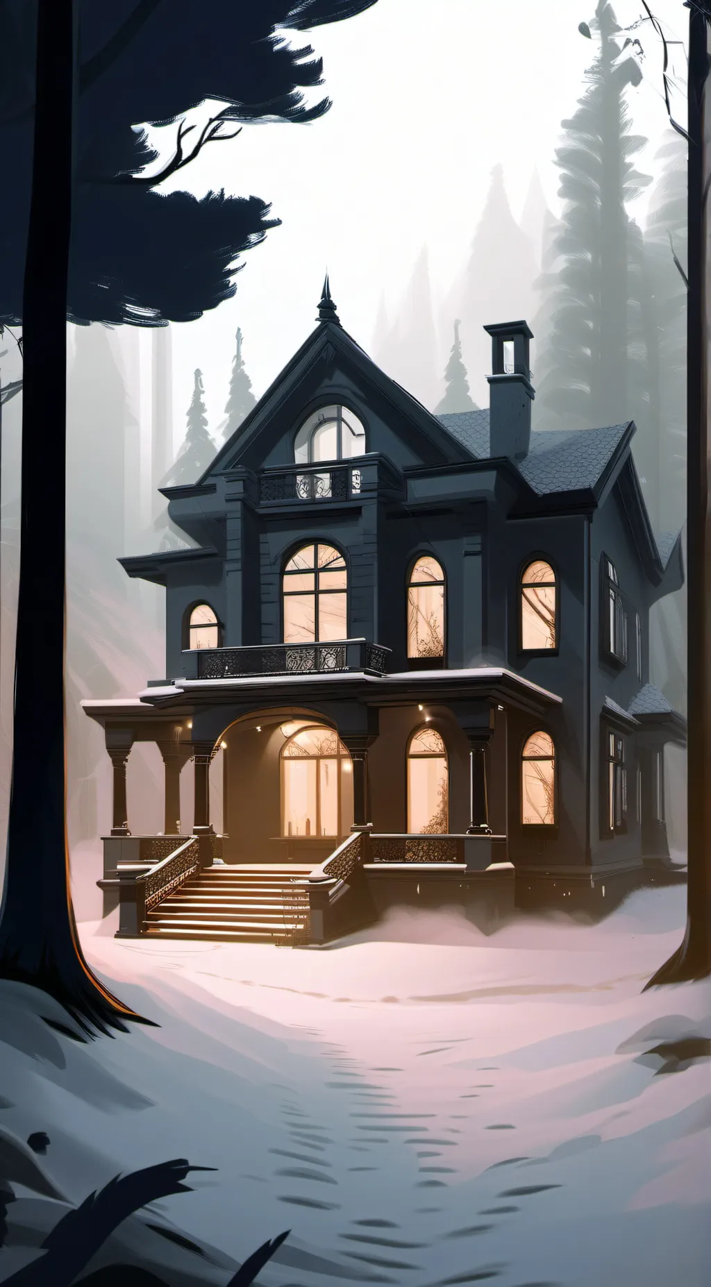 ai character: Mha Forest background