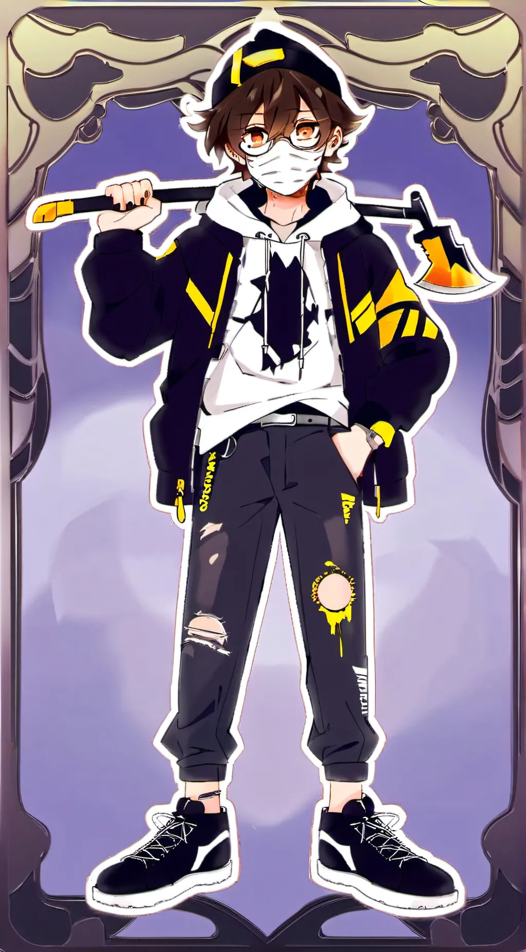 ai character: ✨Ticci Toby✨ background