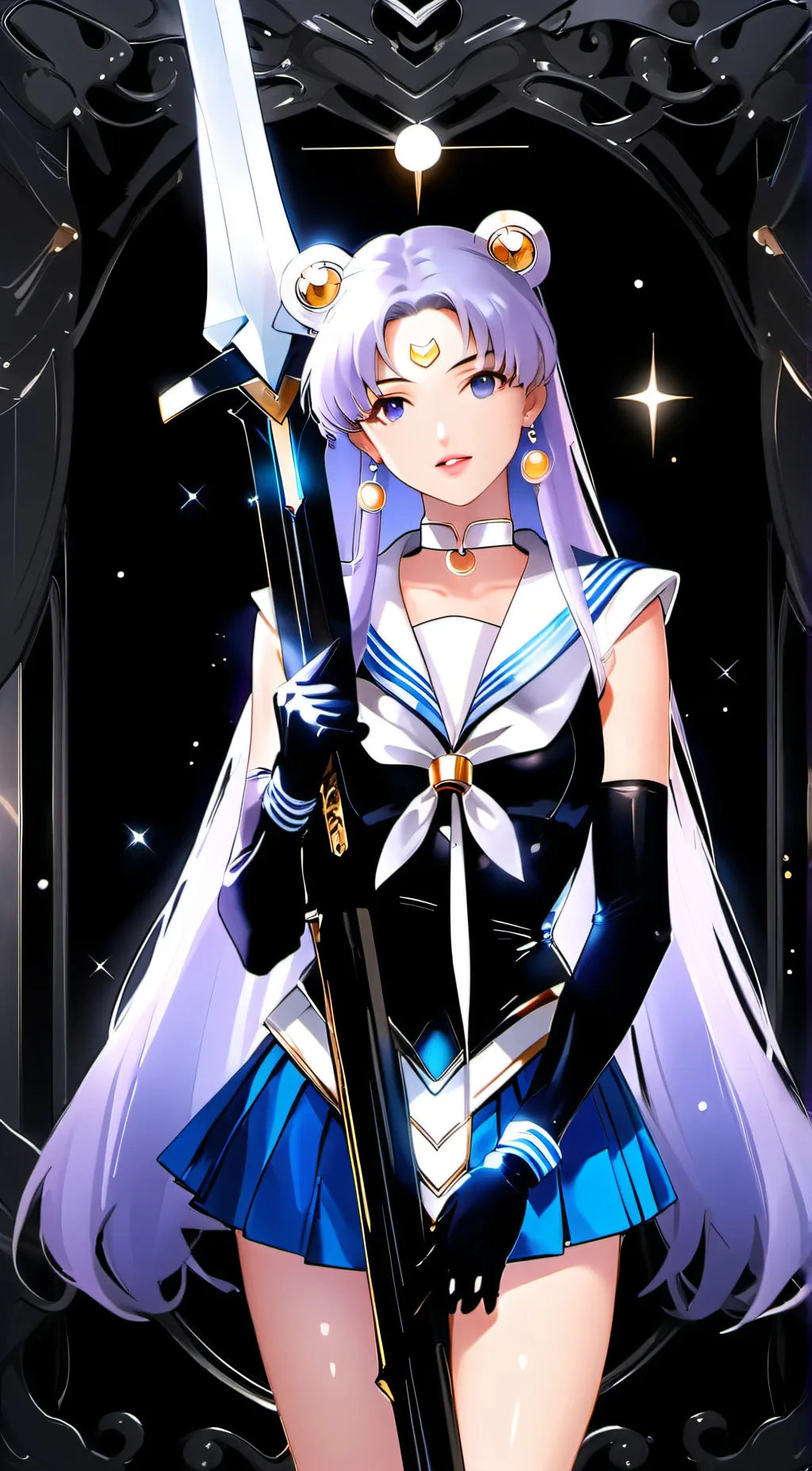 ai character: Violet background