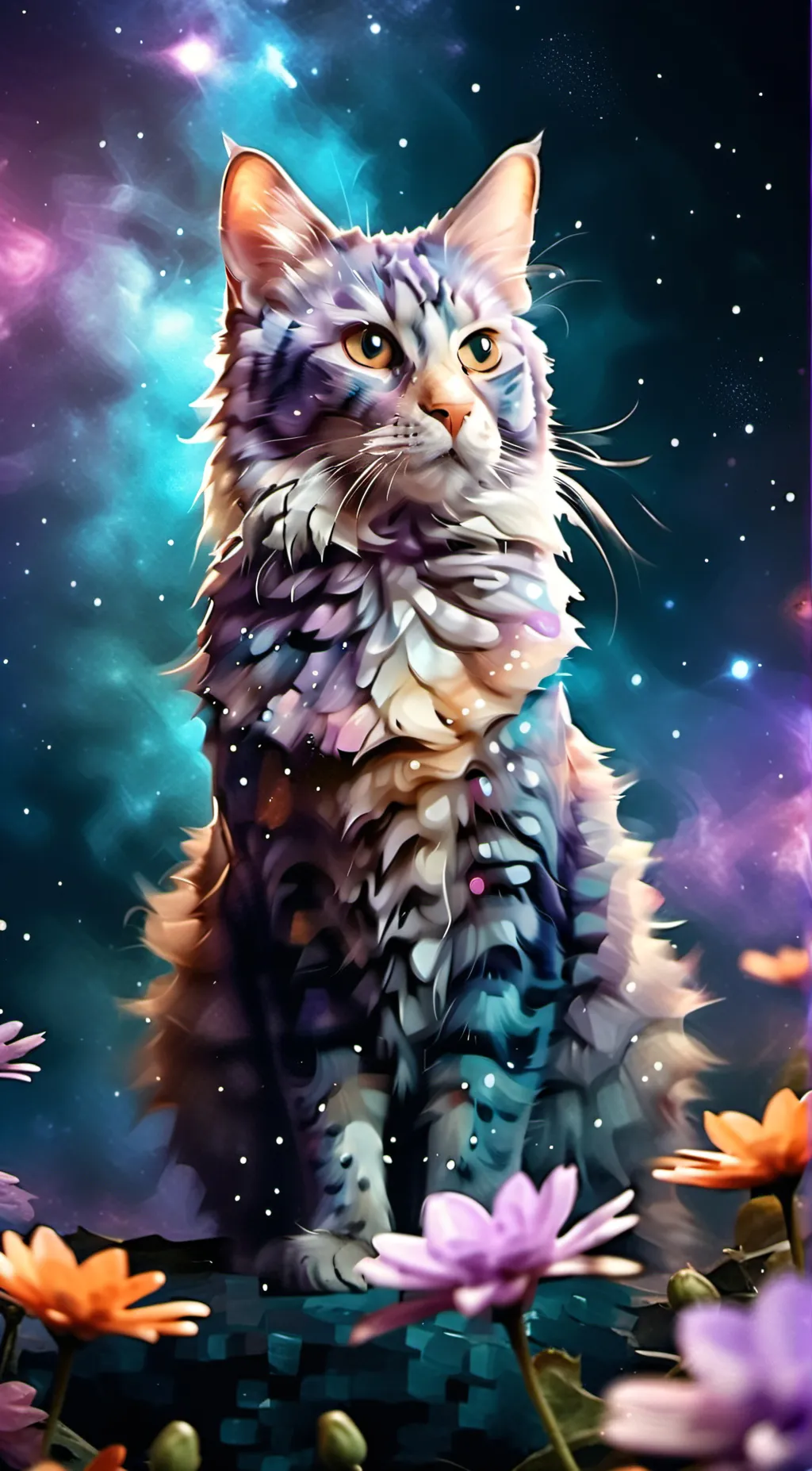 ai character: shimmer background