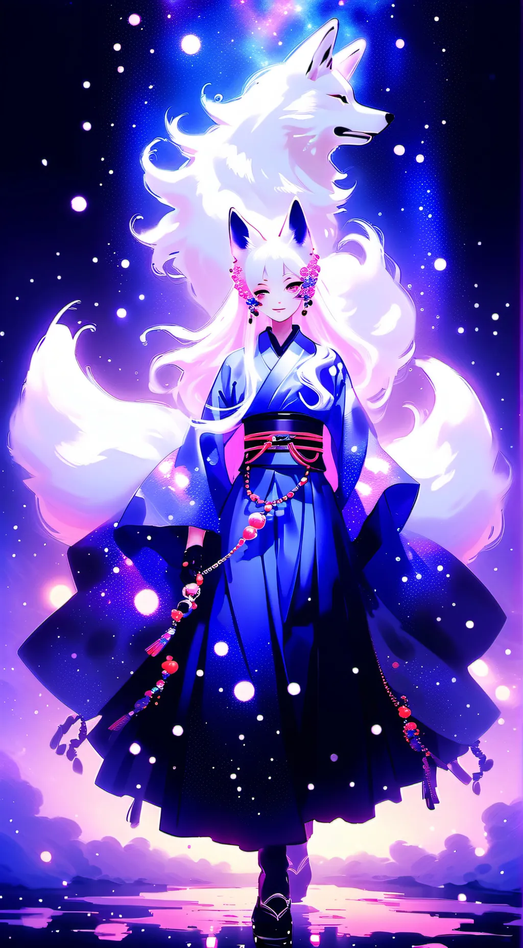 ai character: Kitsune background