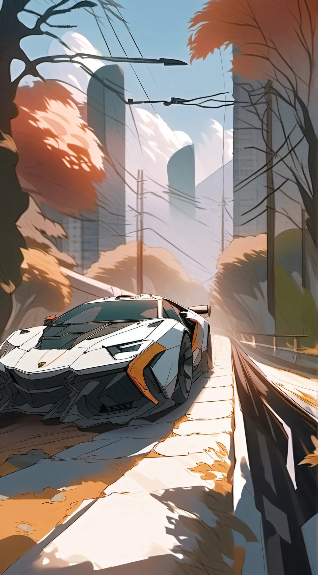 ai character: watch car battle background