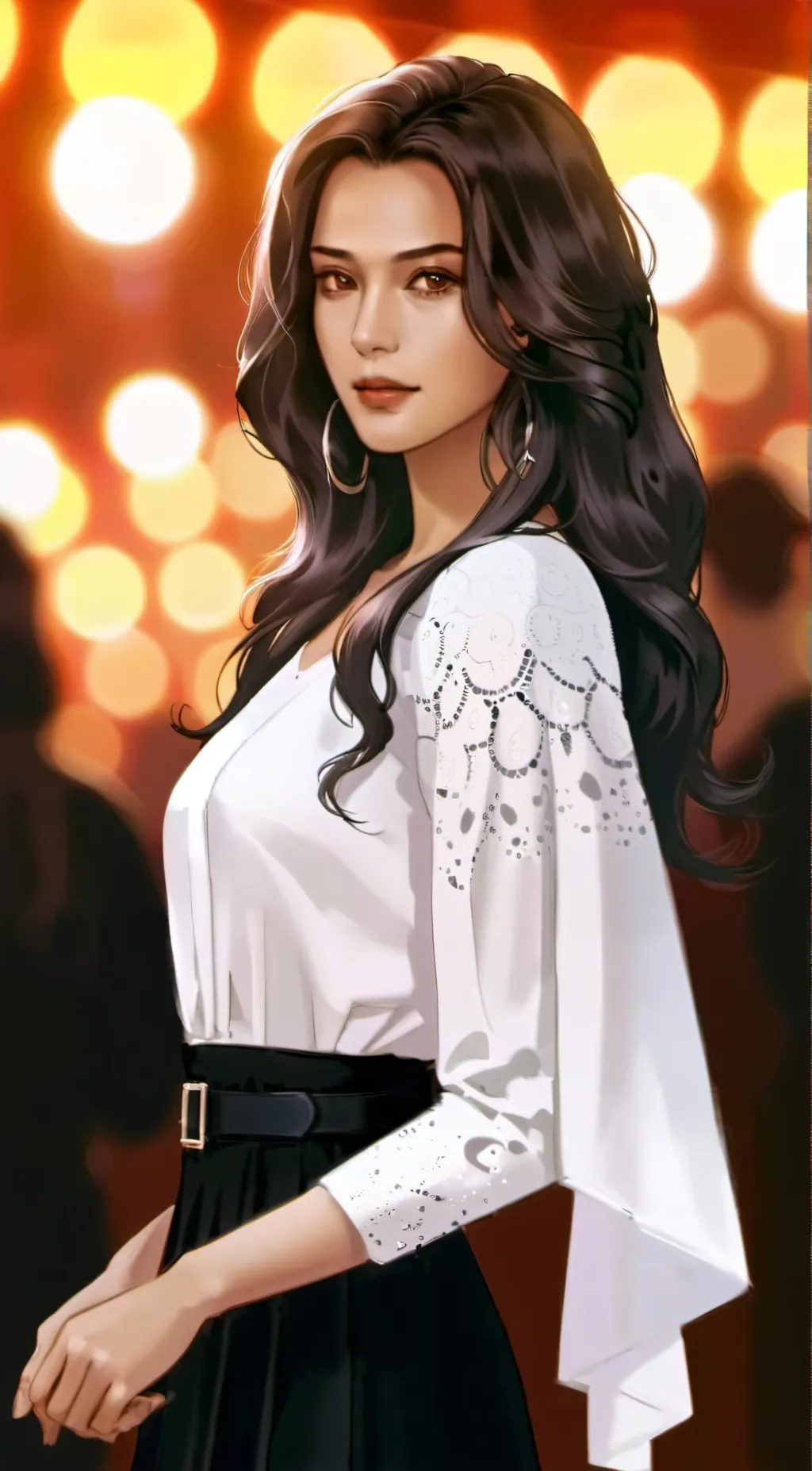 ai character: Amber background