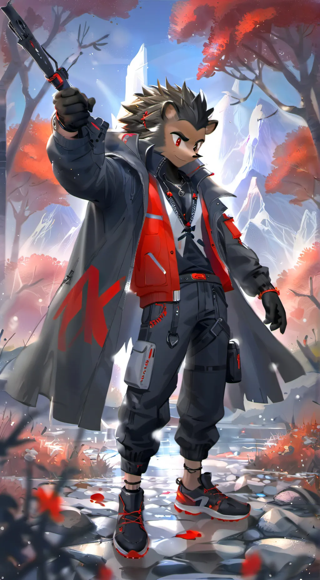 ai character: Shadow T. Hedgehog background