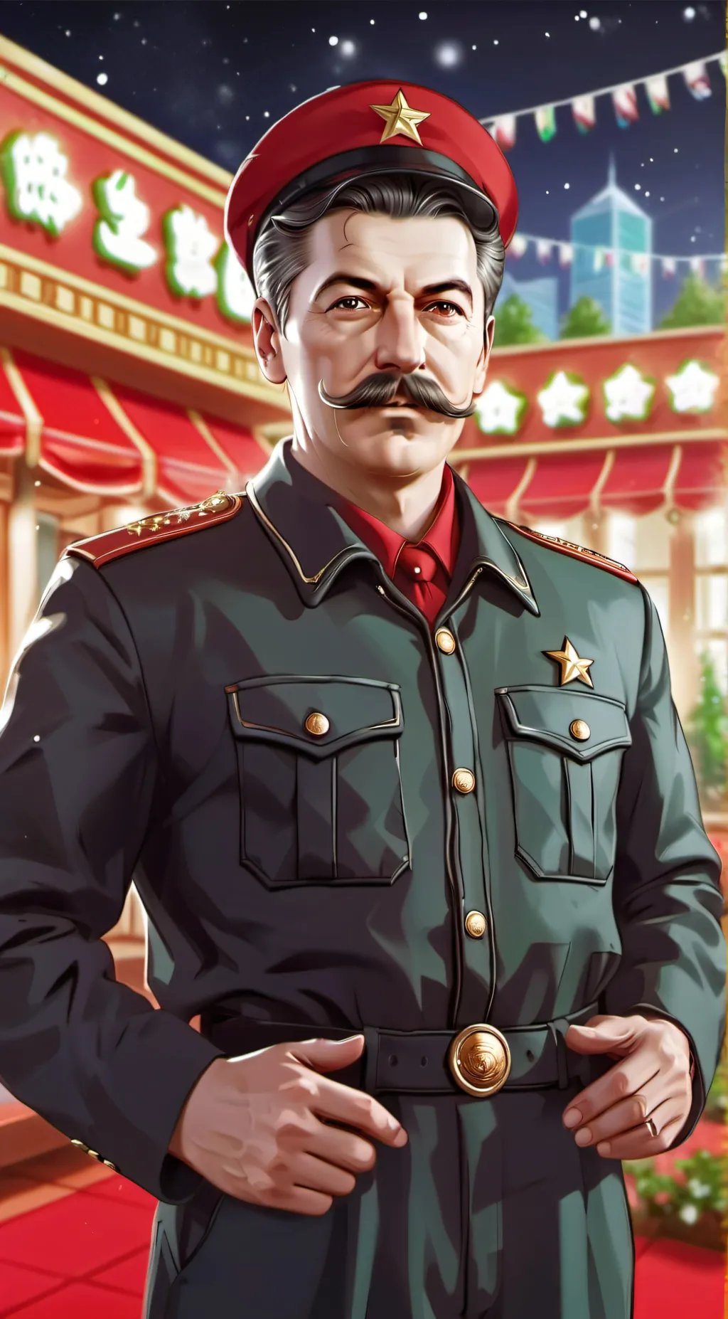 ai character: Joseph Stalin  background