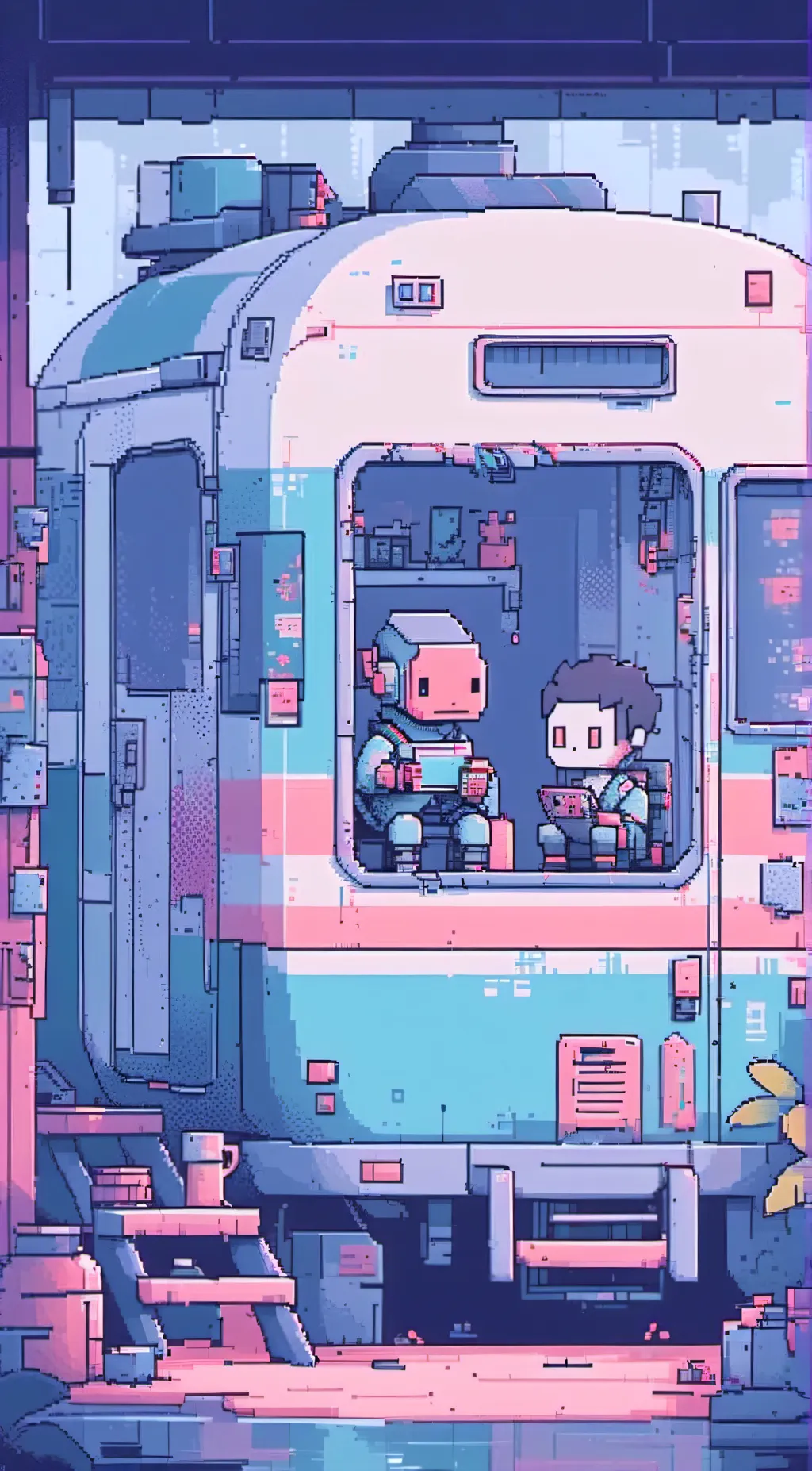 ai character: robot camp background