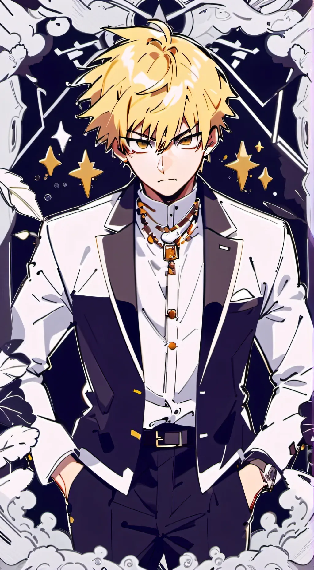 ai character: Bakugo Katsuki background
