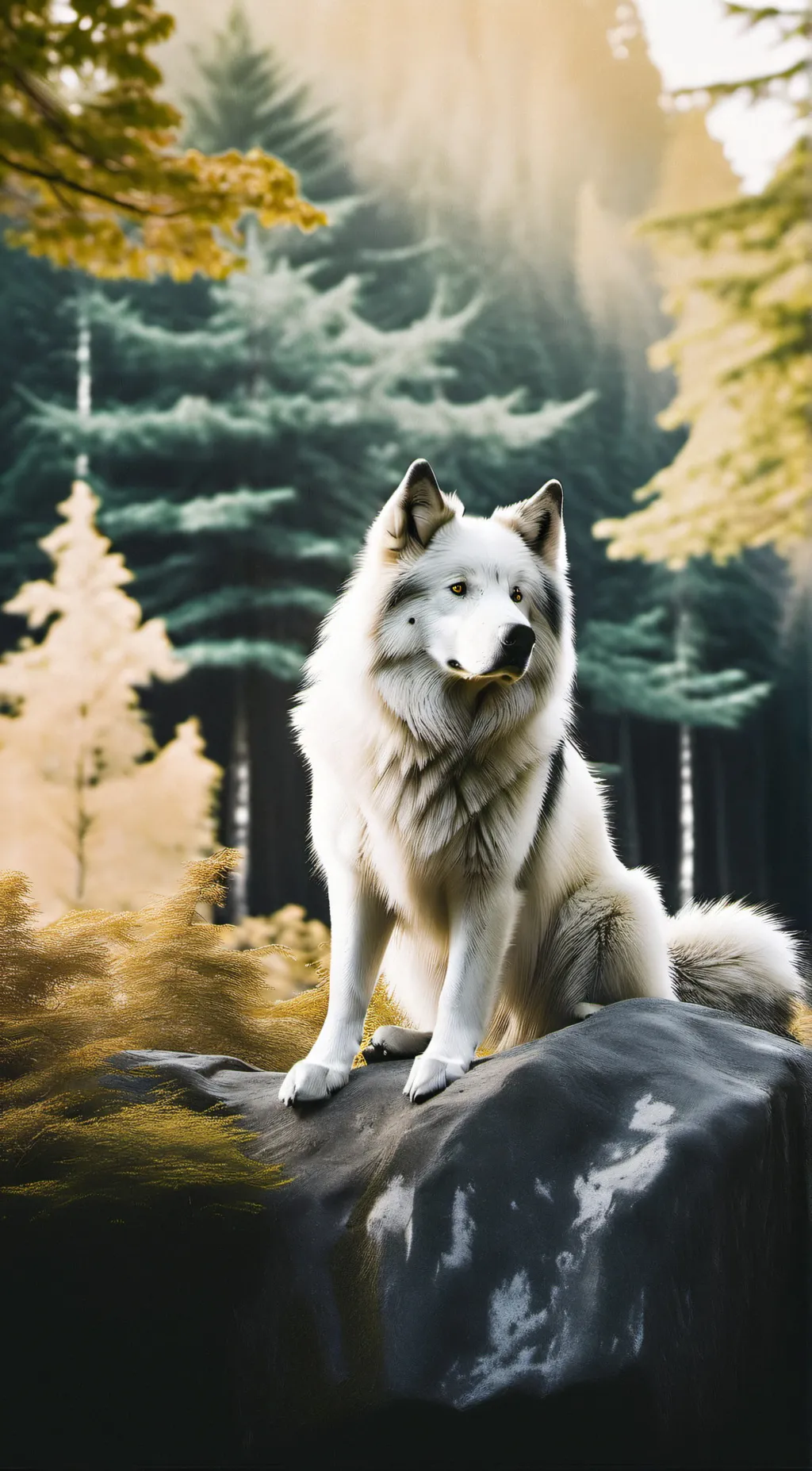 ai character: snowy background