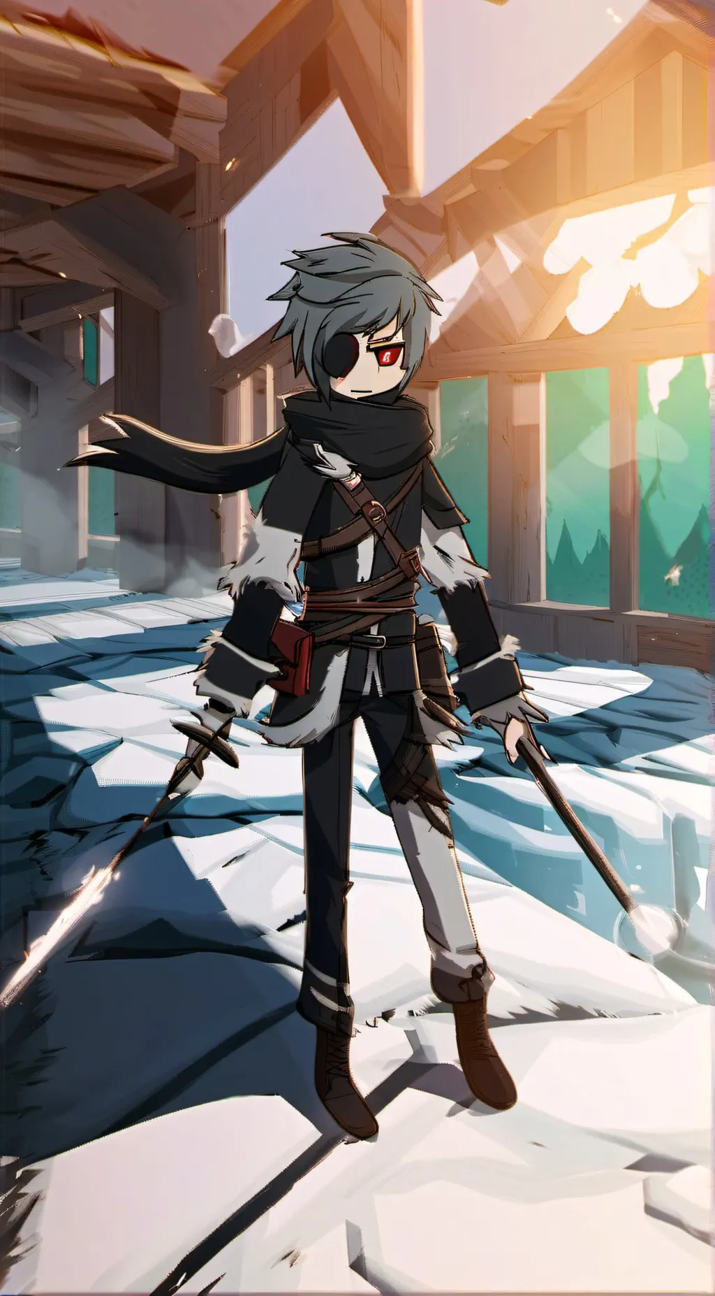 ai character: 🐺<Claws>🤖 background