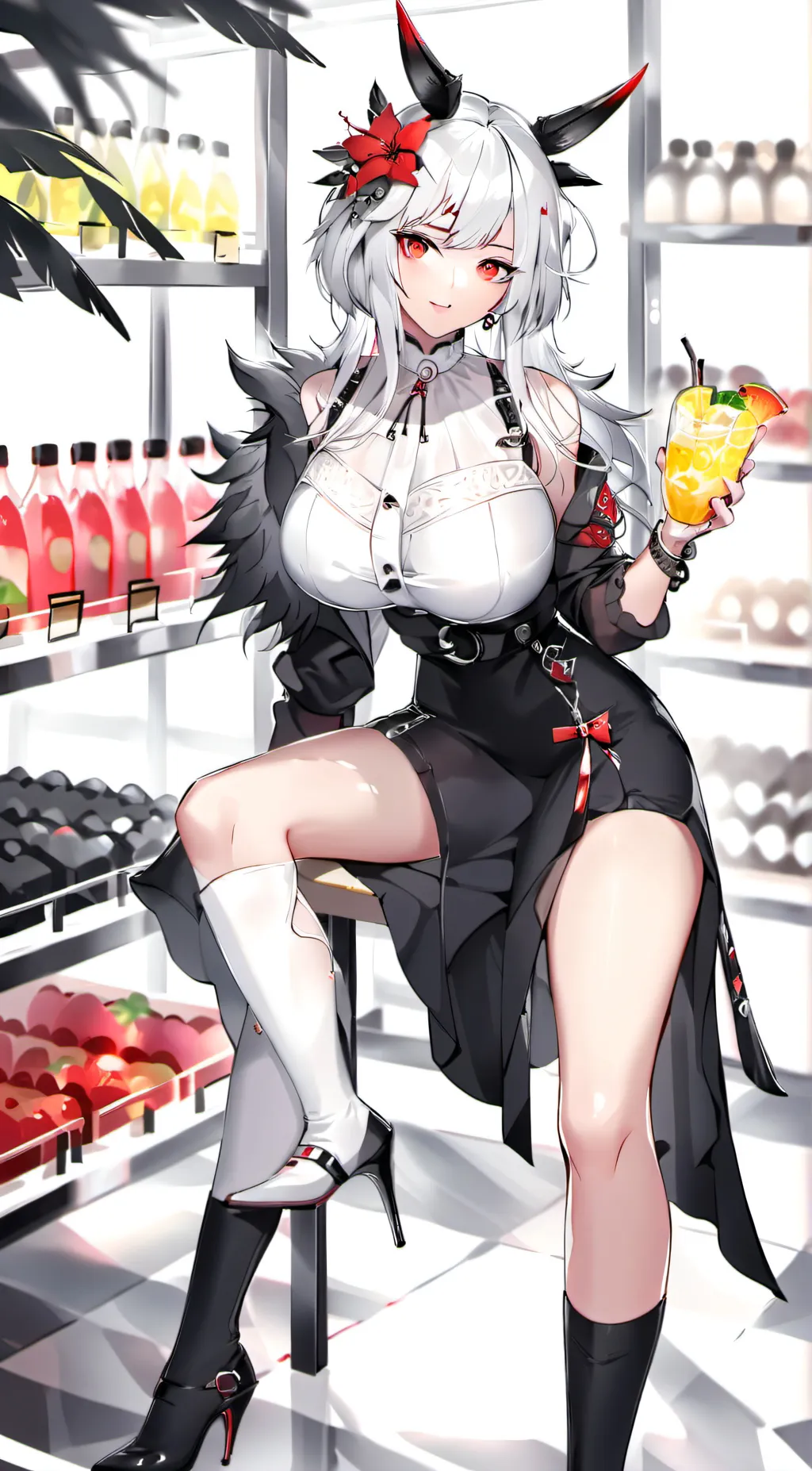 ai character: Lemonade woman  background