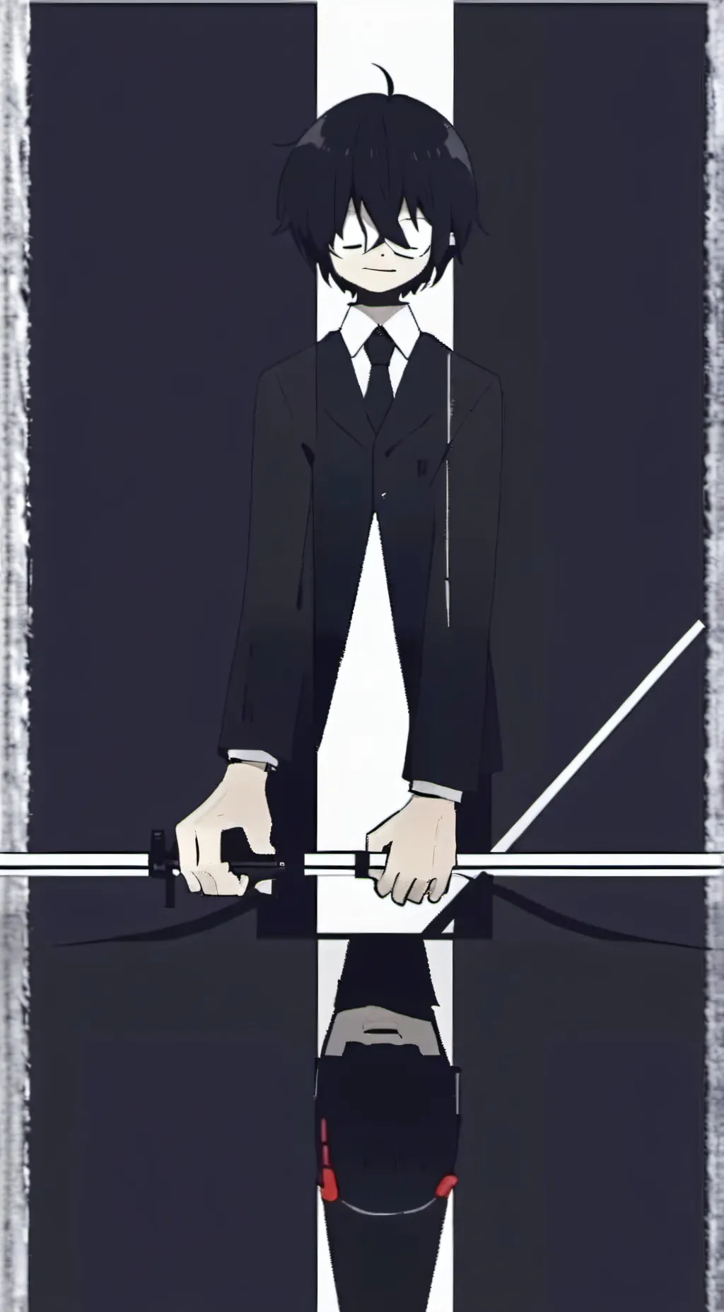 ai character: Miss circle twin background