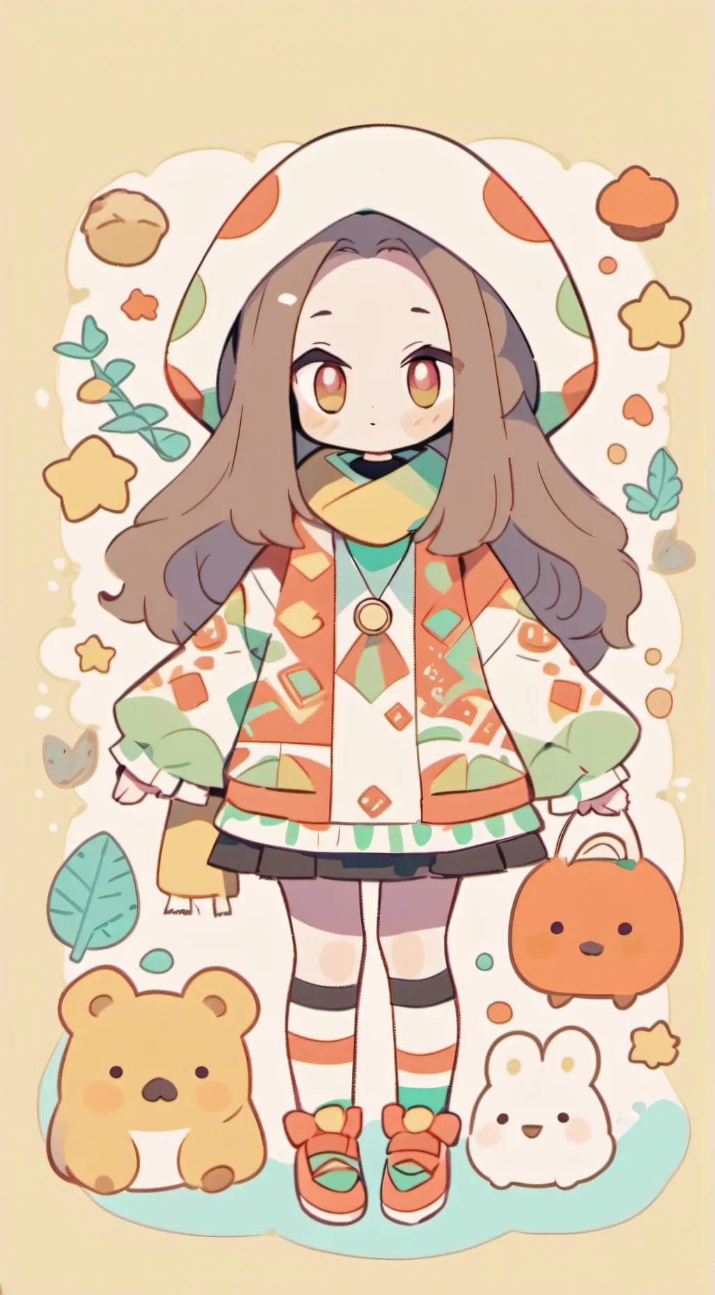 ai character: neko kitty background