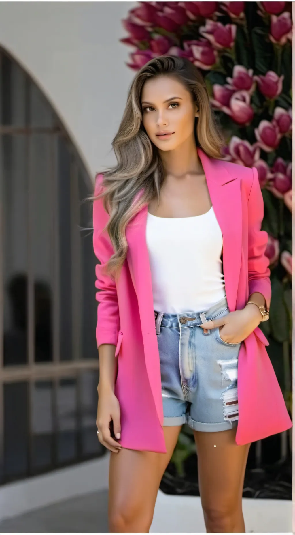 ai character: Andrea espeda  background