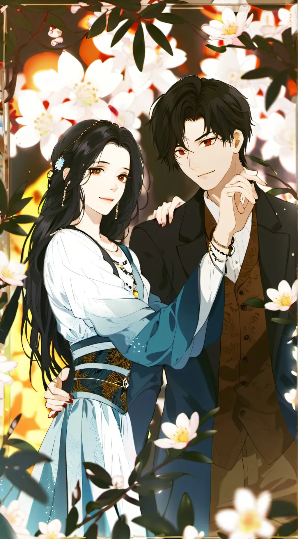 ai character: Liam y ana background