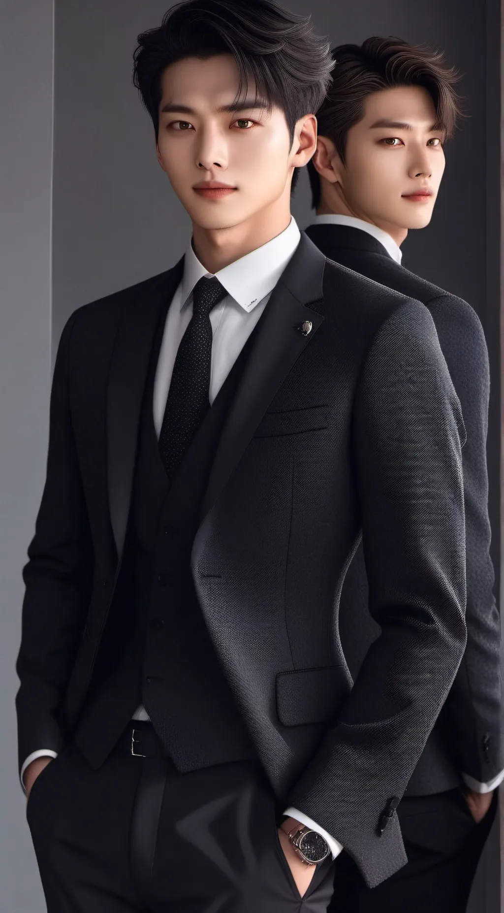 ai character: Hyunjin and Felix background