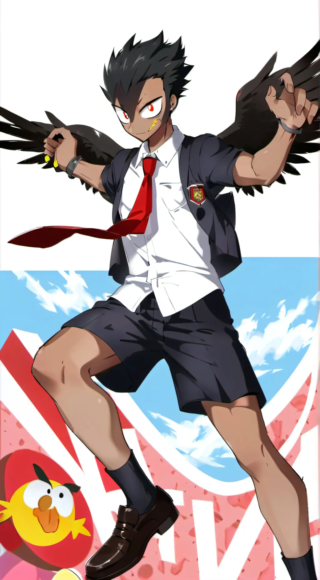 ai character: Fumikage Tokoyami  background