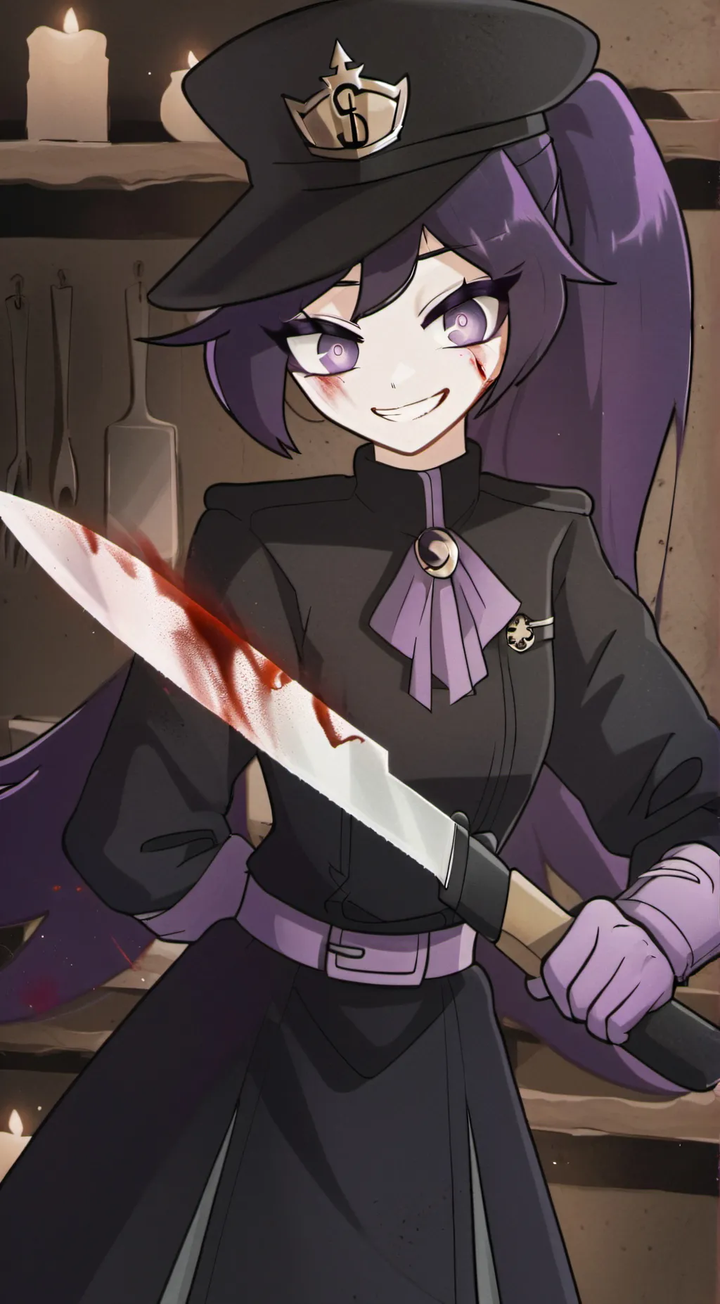 ai character: Purple Lady(Clara) background