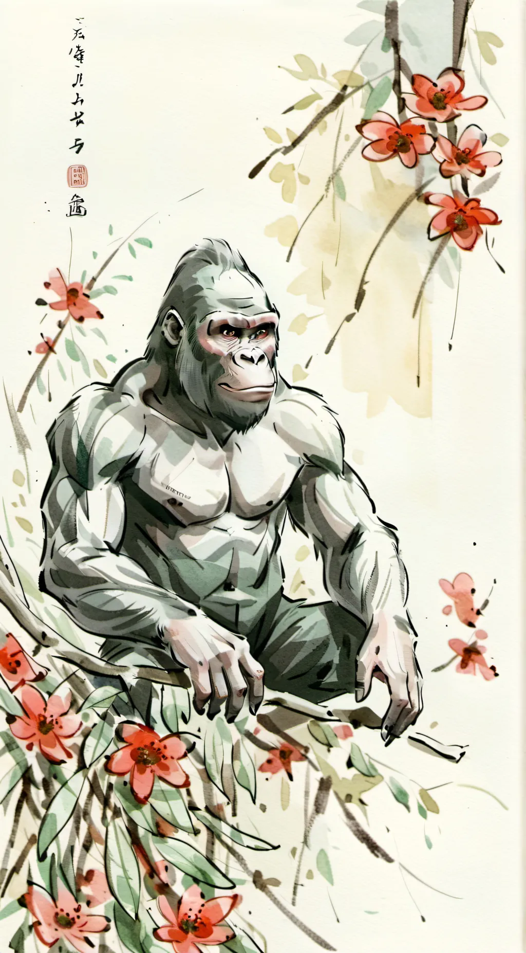 ai character: Gorilla  background