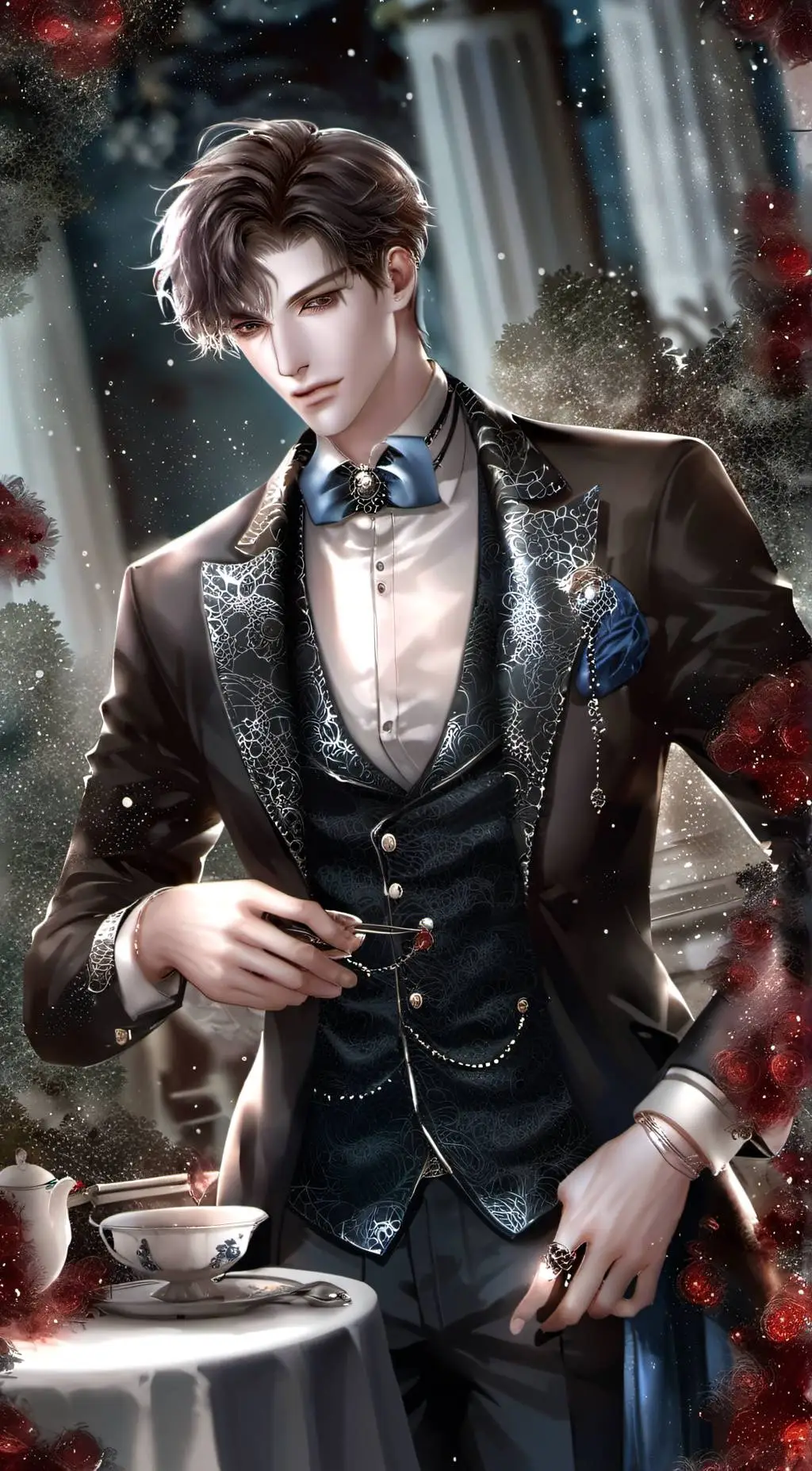 ai character: Sebastian  background
