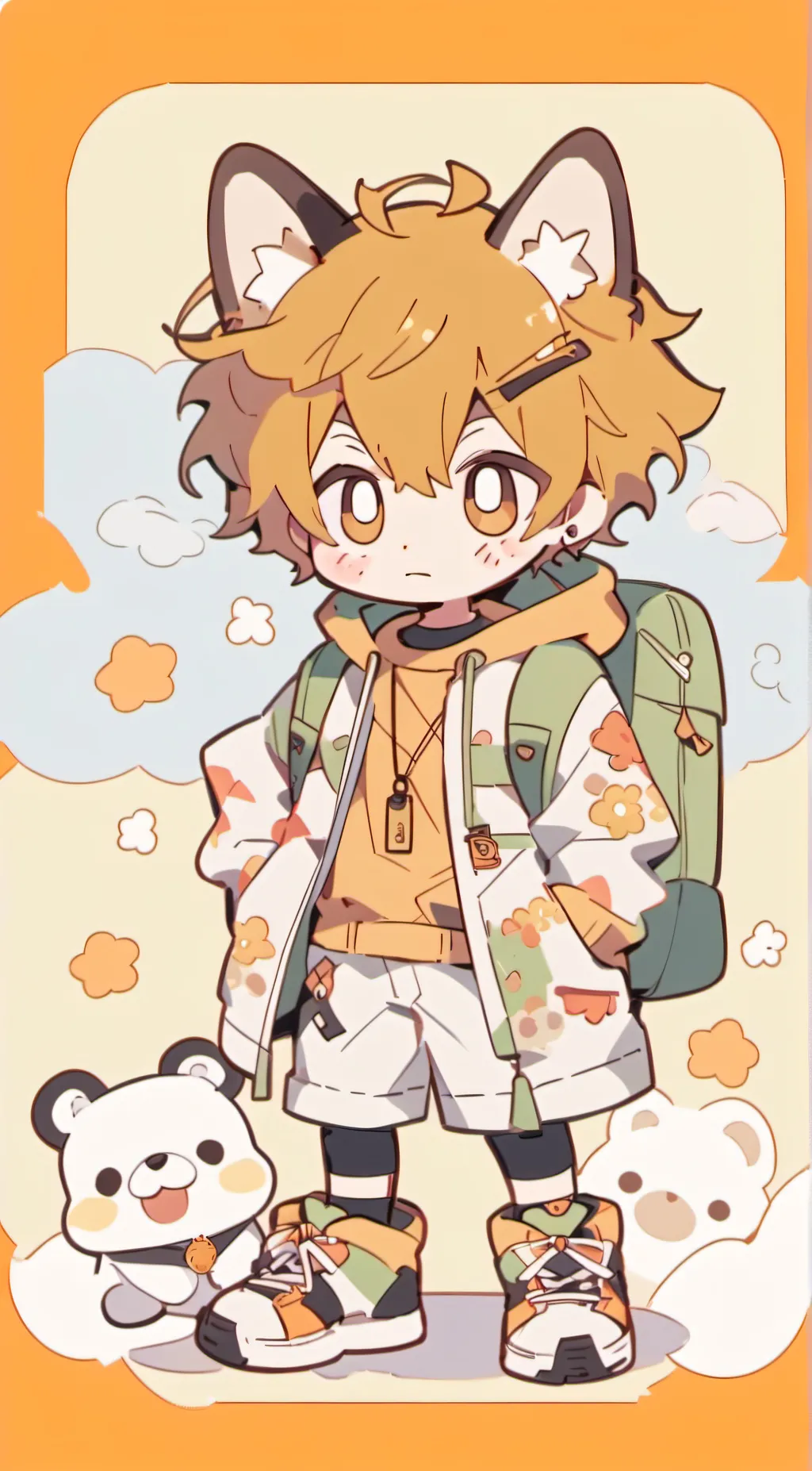 ai character: dog day background