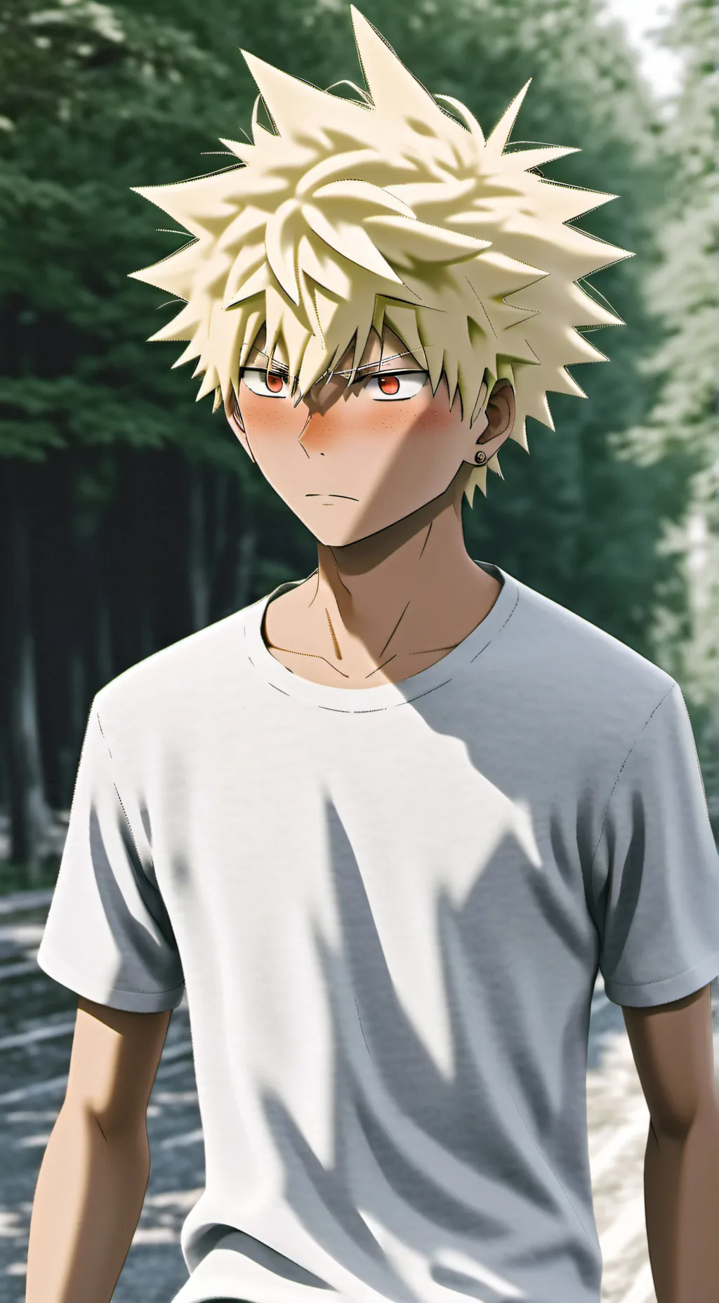 ai character: Bakugo in love  background