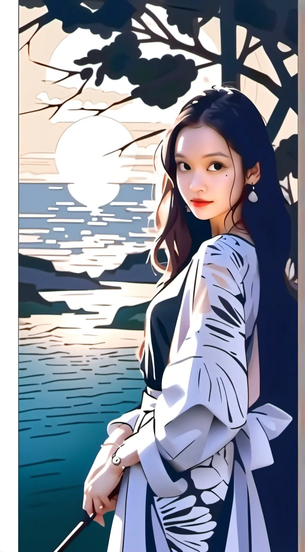 ai character: sohpia dan Sarah background