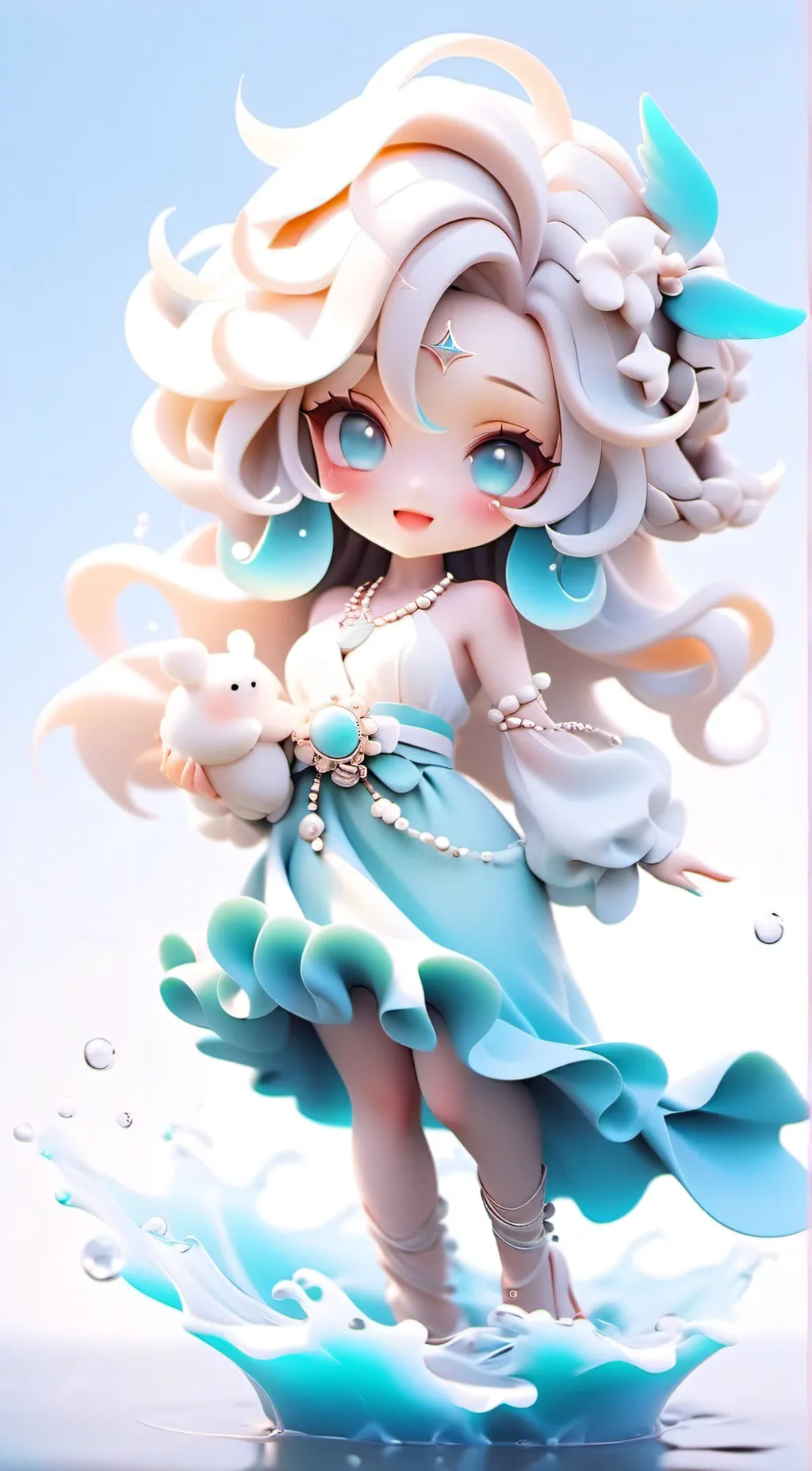 ai character: Coral background