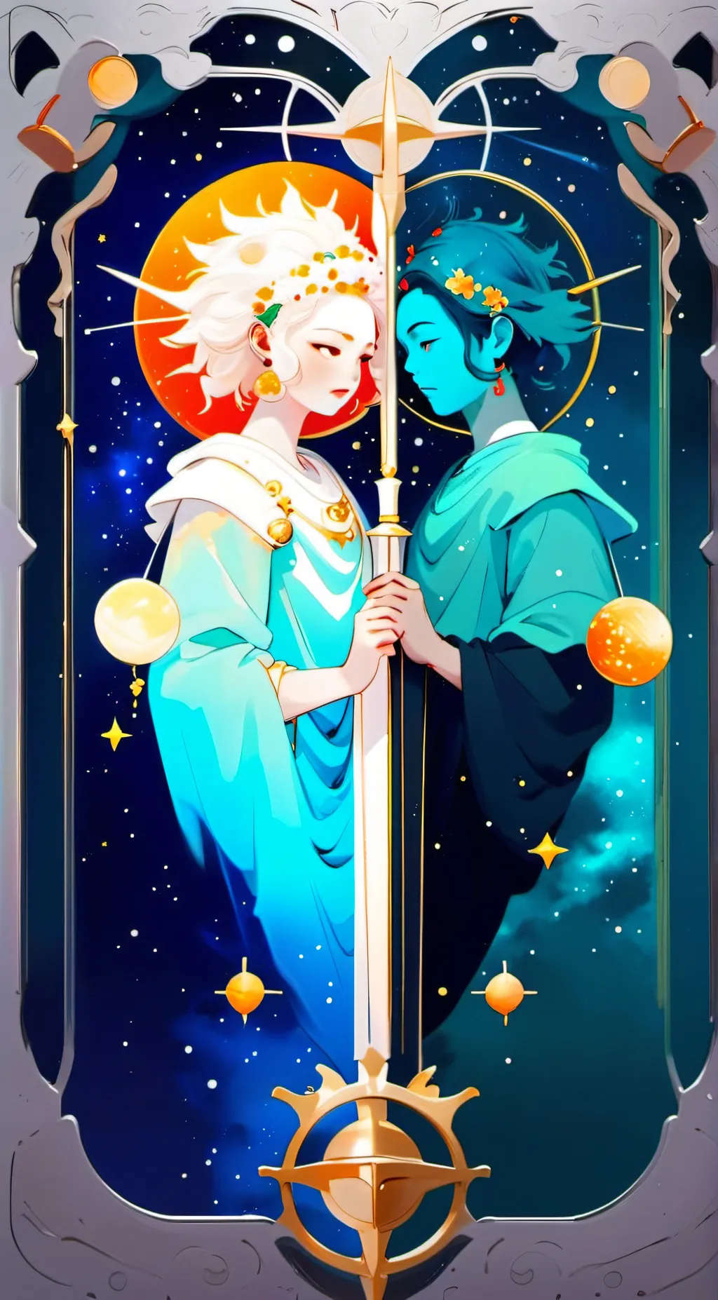 ai character: gemin.and aquarius background