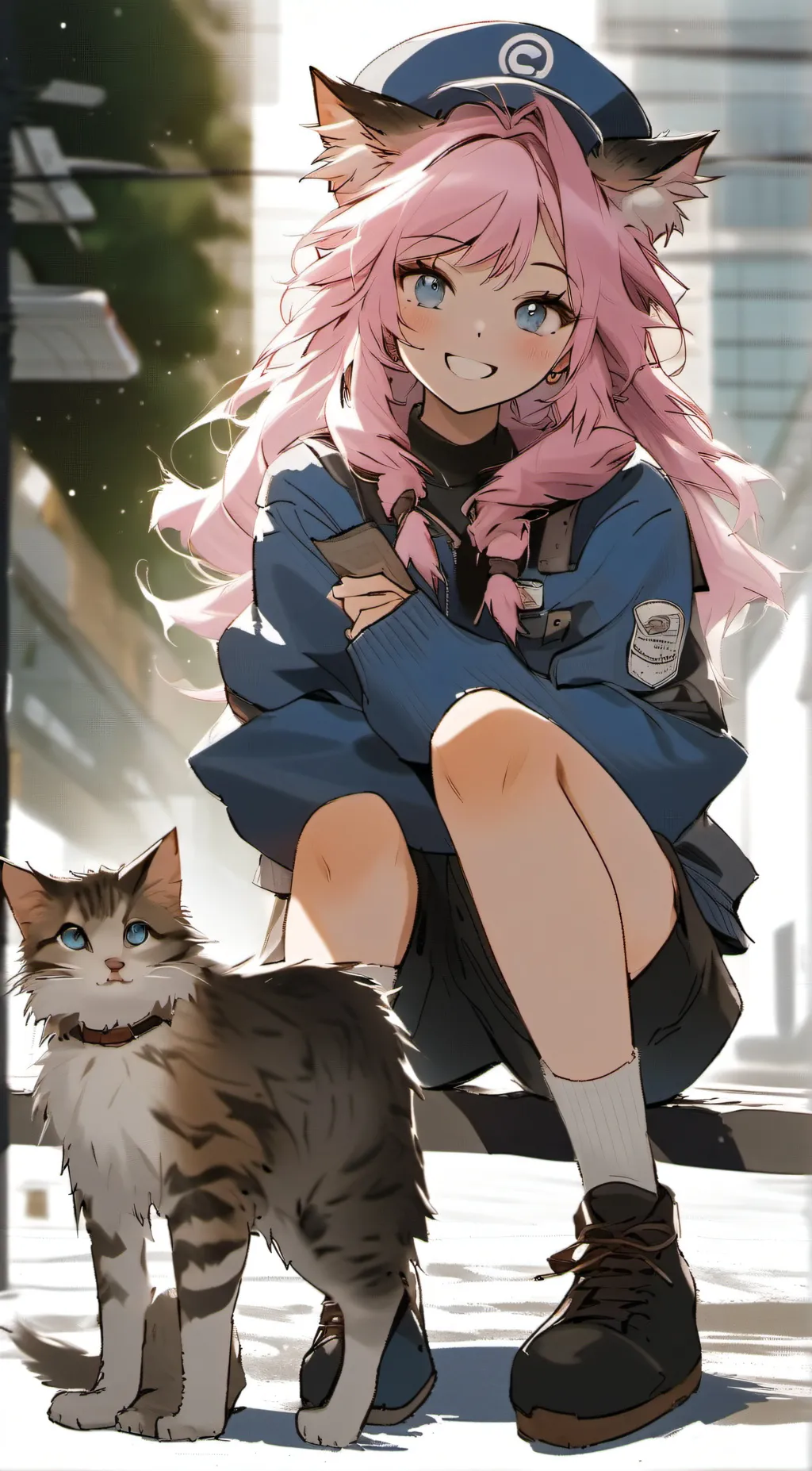 ai character: Meow Mail Girl background