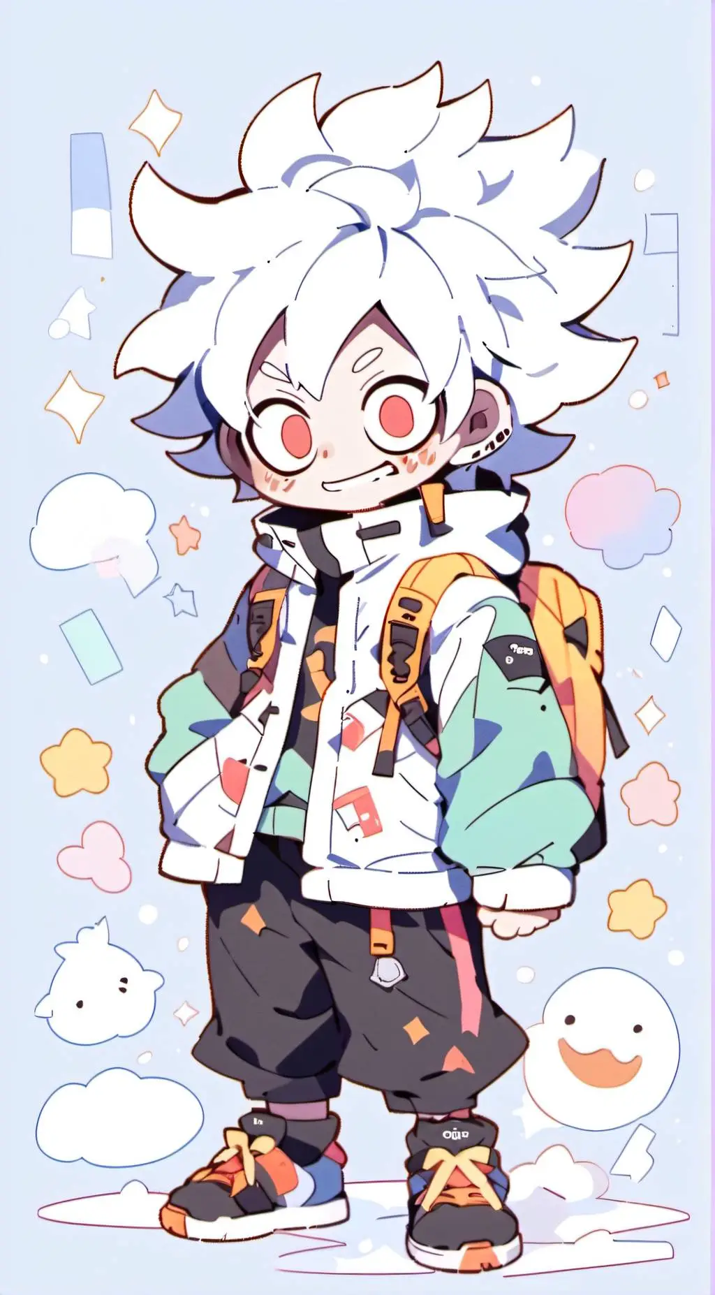 ai character: touch grass  background