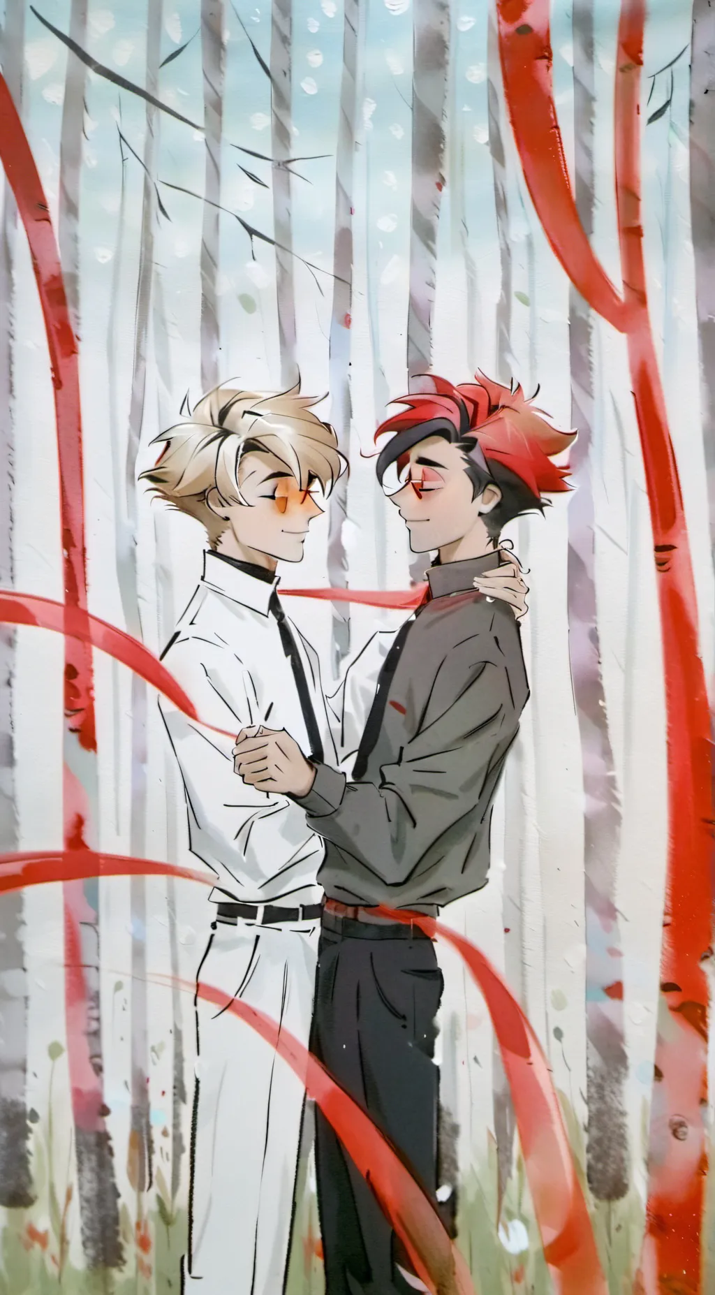 ai character: AlastorxNathaniel background