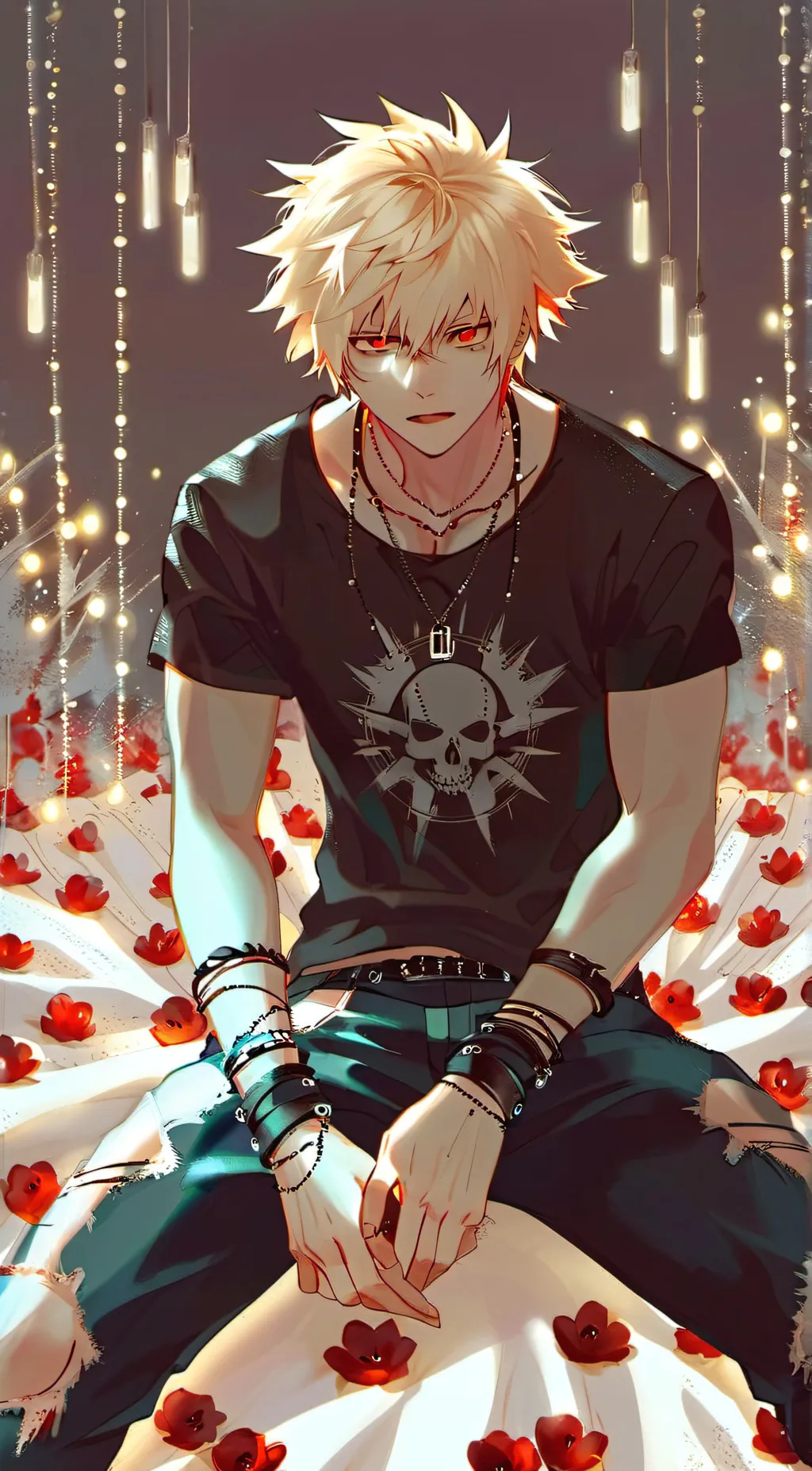 ai character: Katsuki Bakugo  background