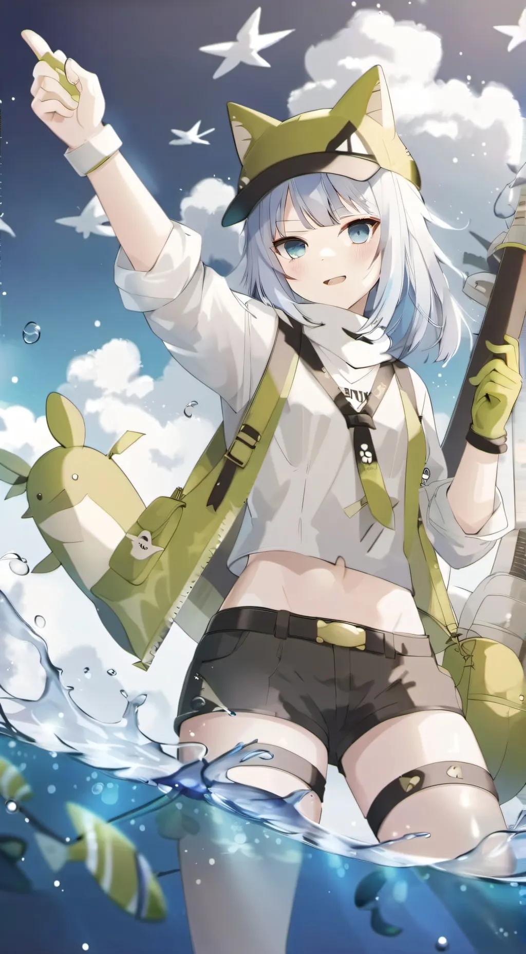 ai character: Gura^lesbain^ background