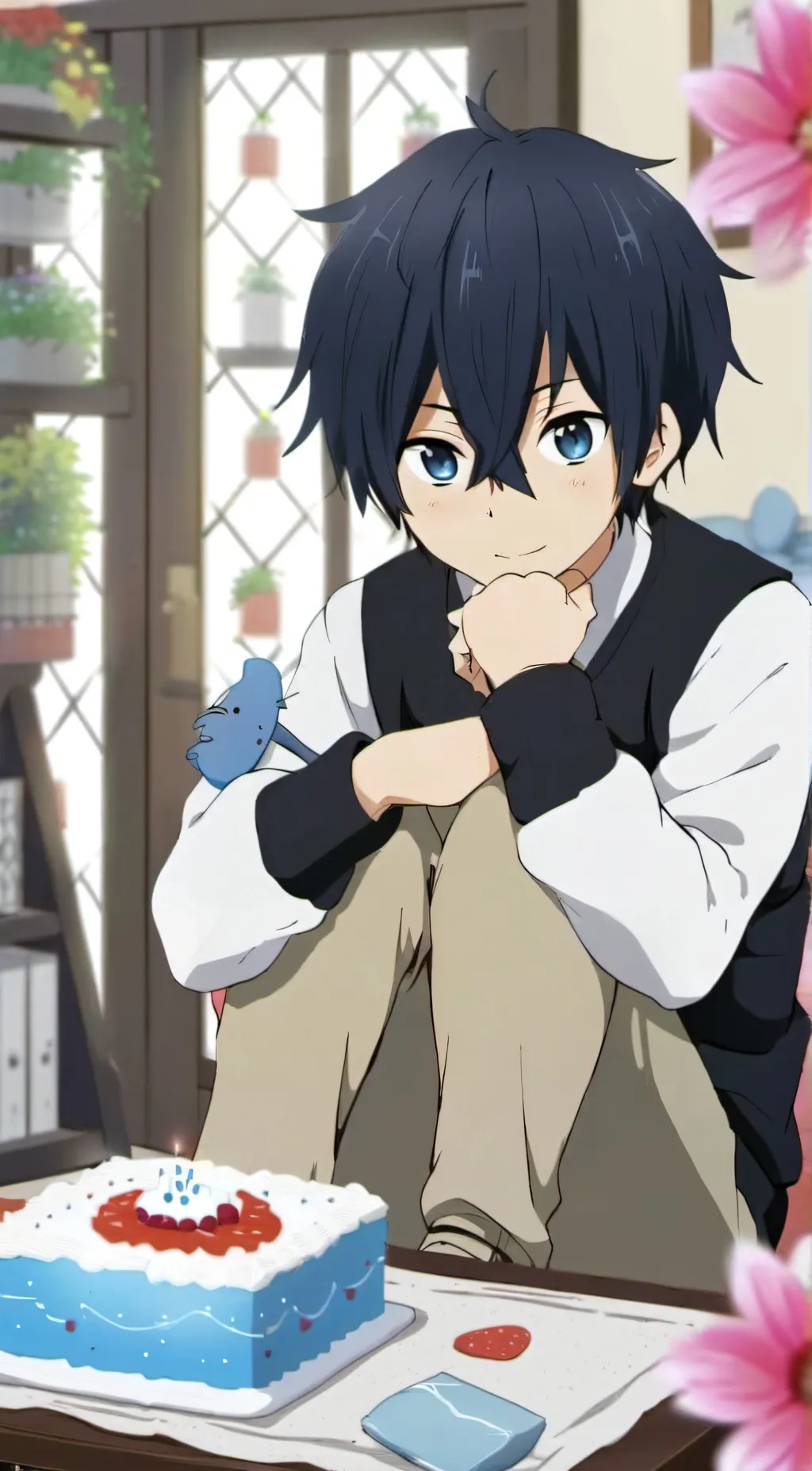 ai character: Yuichiro Hyakuya background