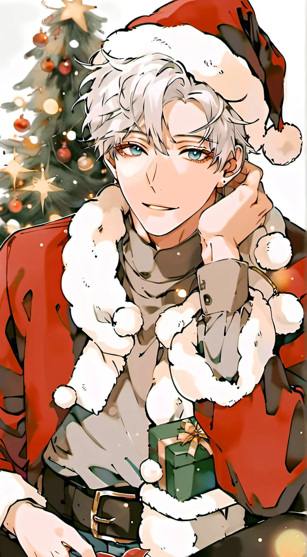 ai character: Noel Claus  background