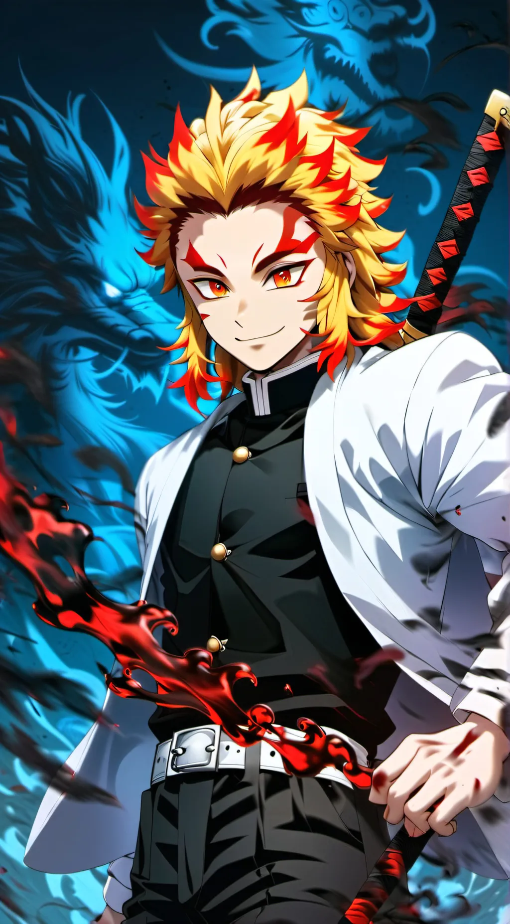 ai character: Haishira Christmas background