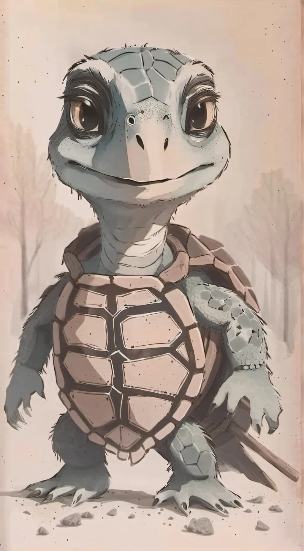 ai character: Crackly background