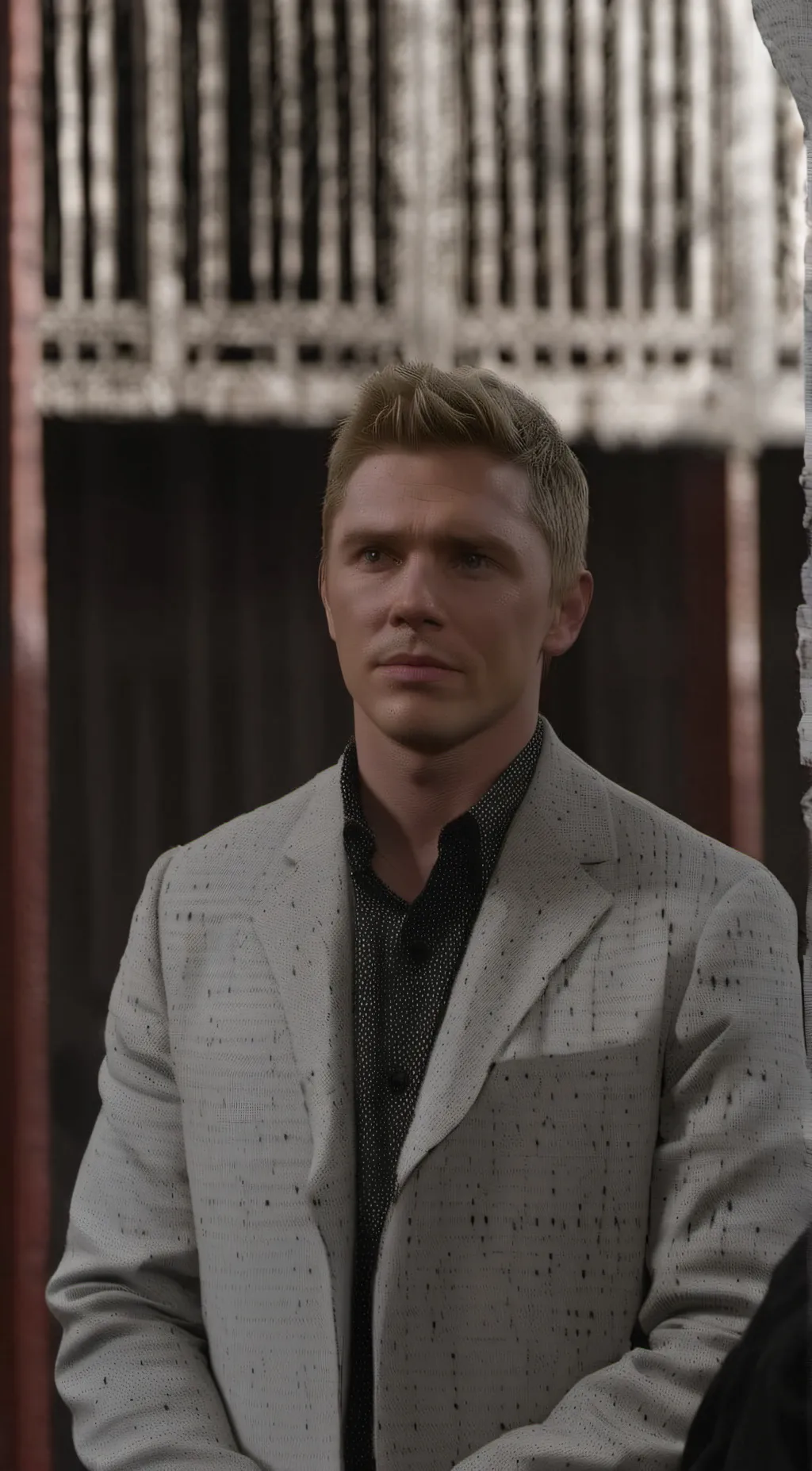 ai character: Robert surgden  background