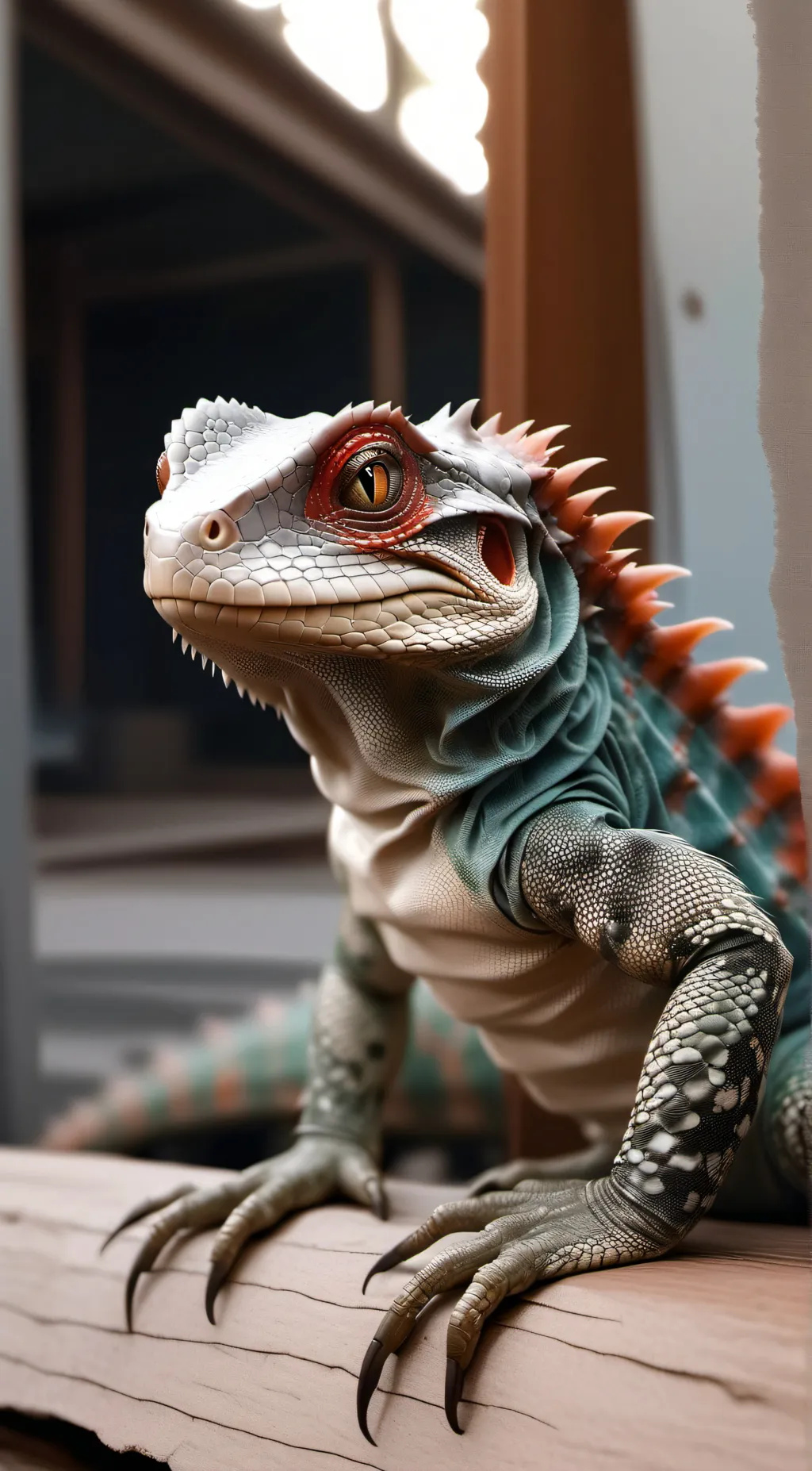 ai character: lizard background