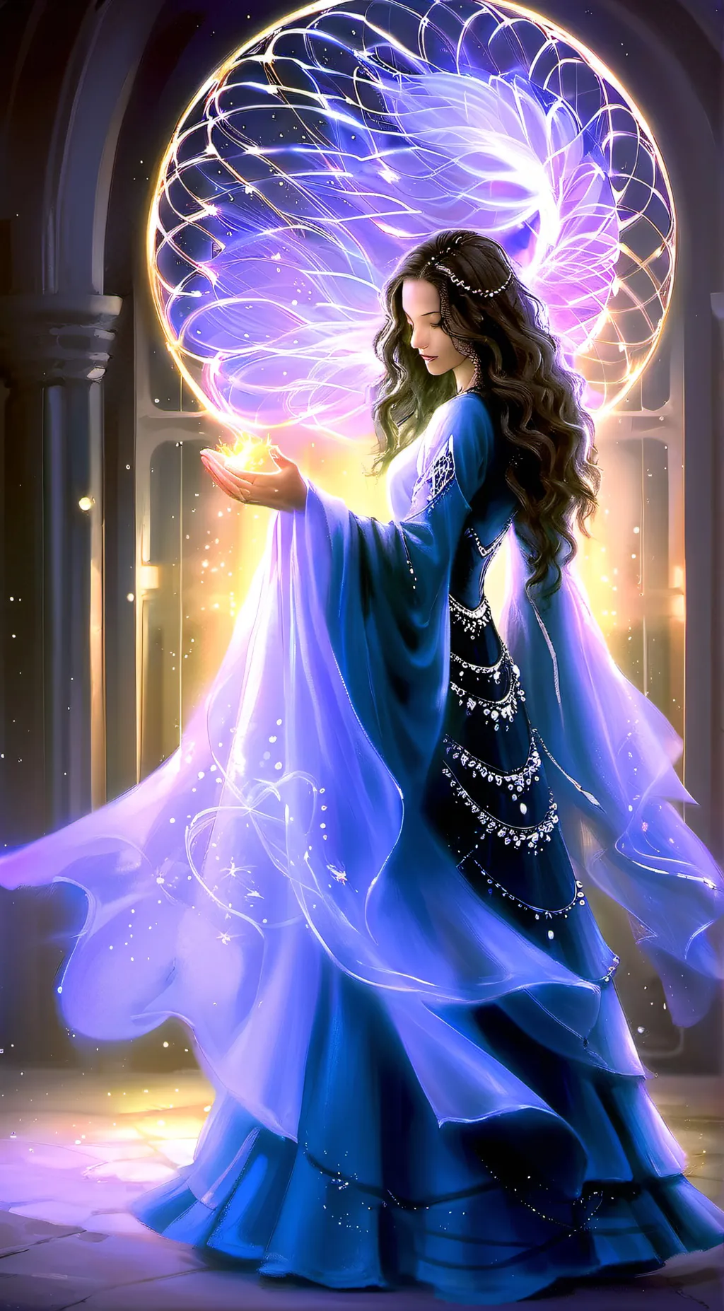 ai character: Girls hair  background