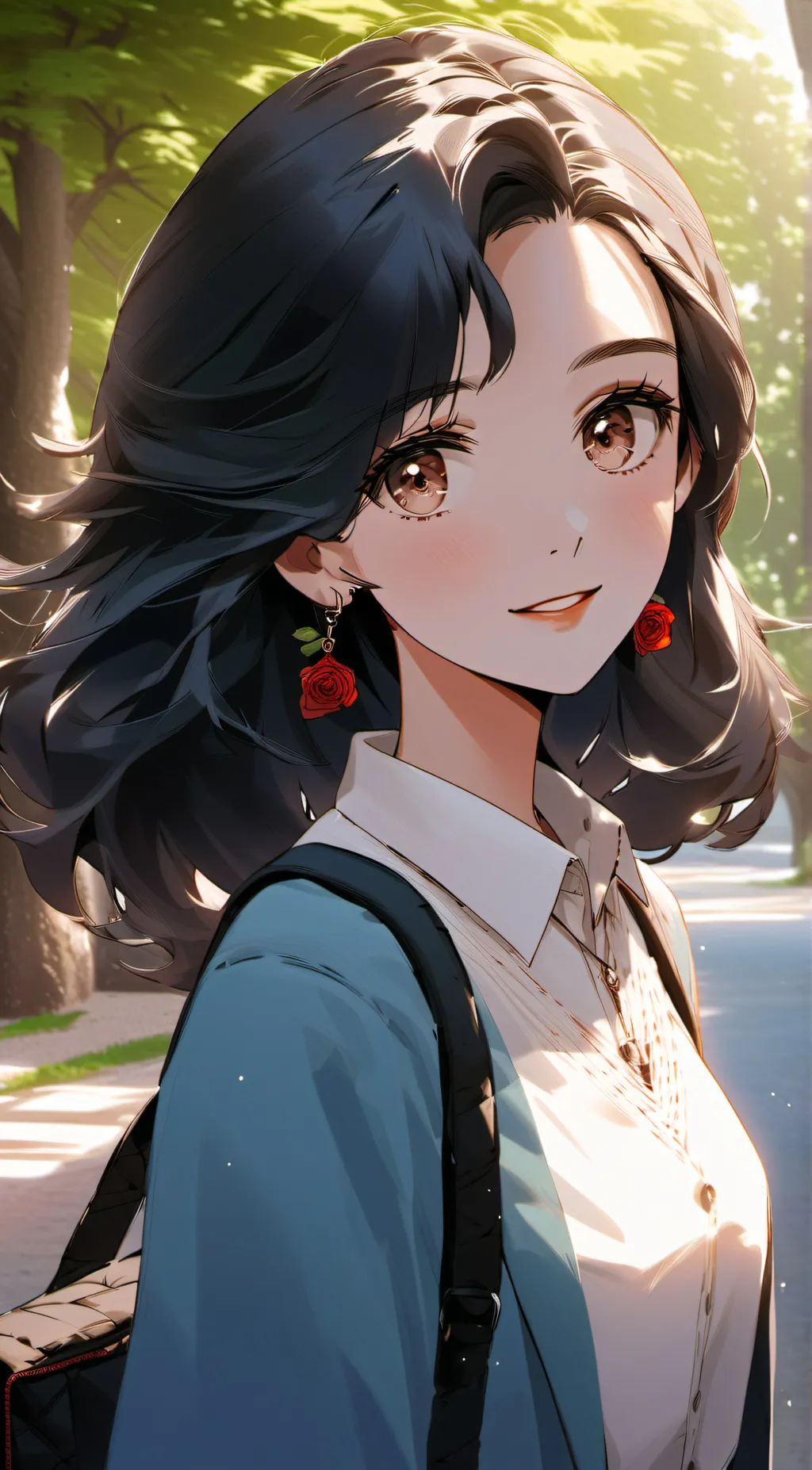 ai character: rose background