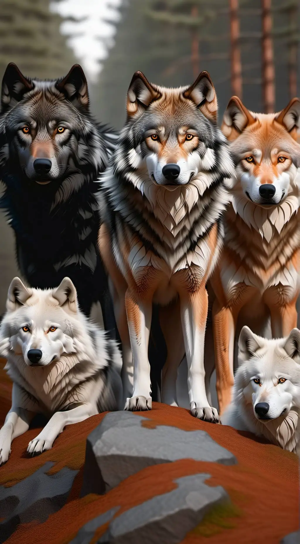 ai character: Zoo Wolf pack background