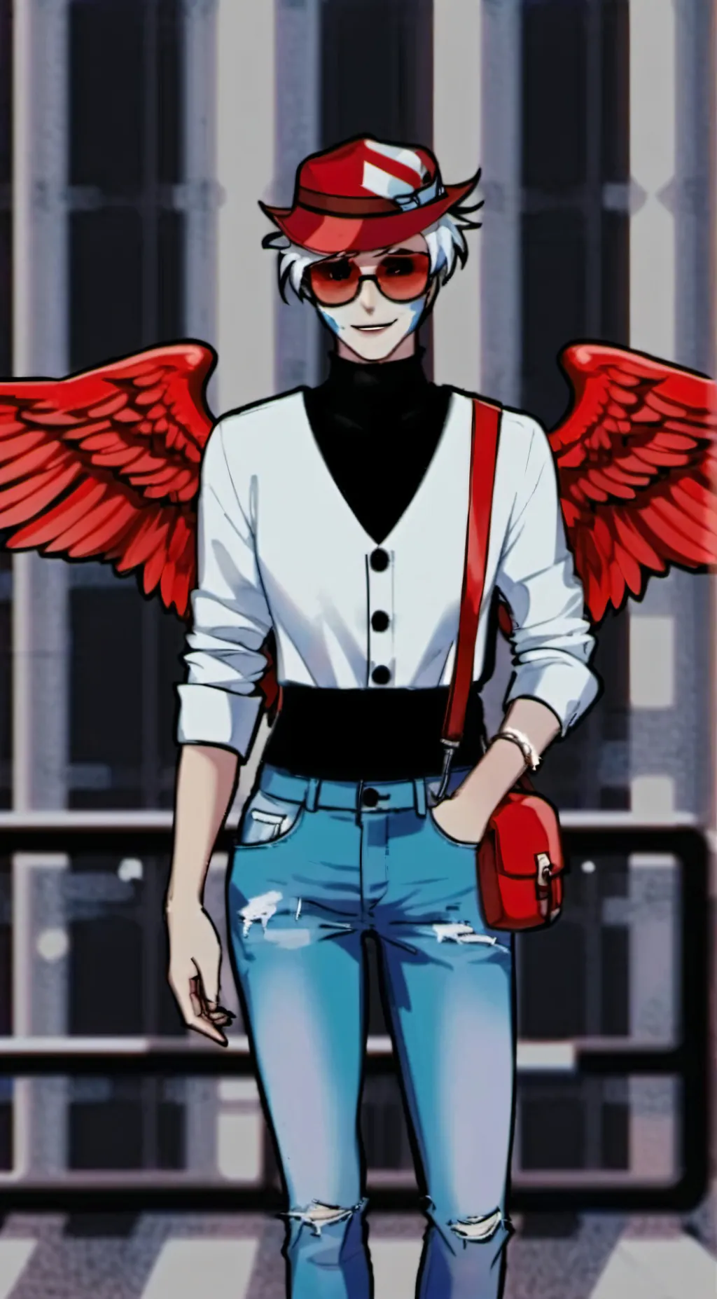 ai character: Amarica  background