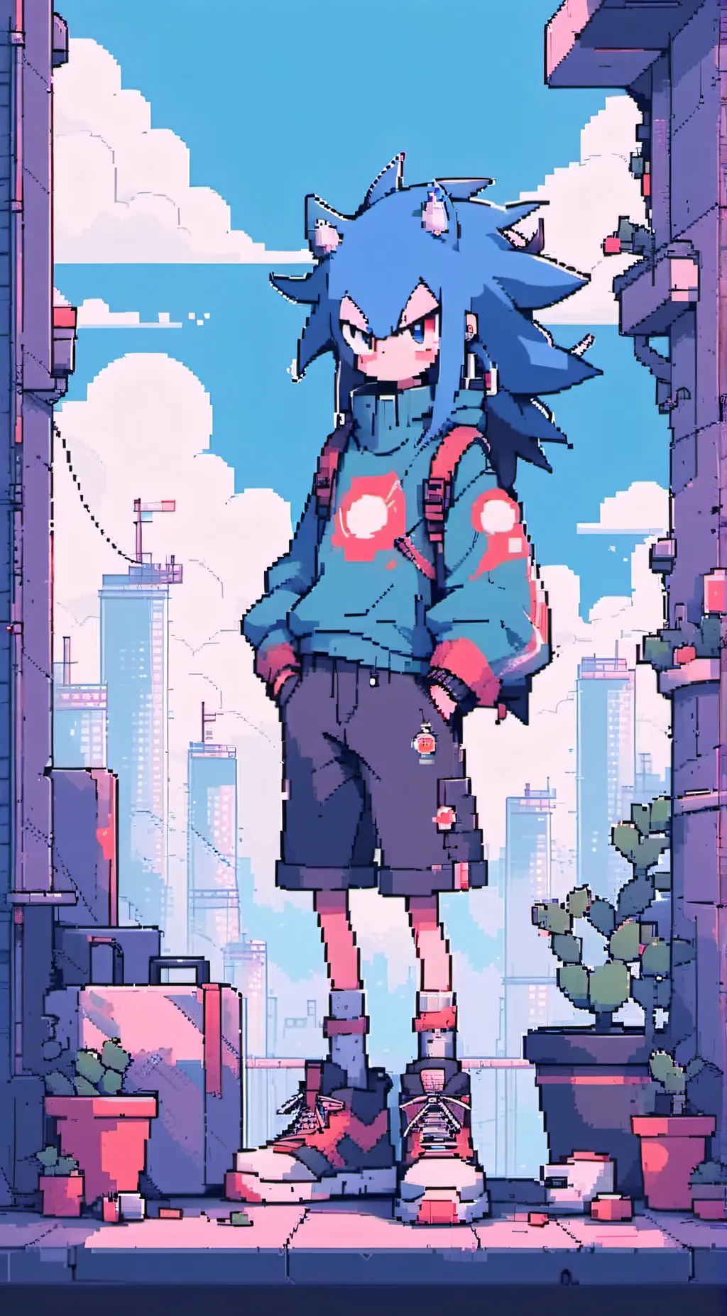 ai character: Sonic. background